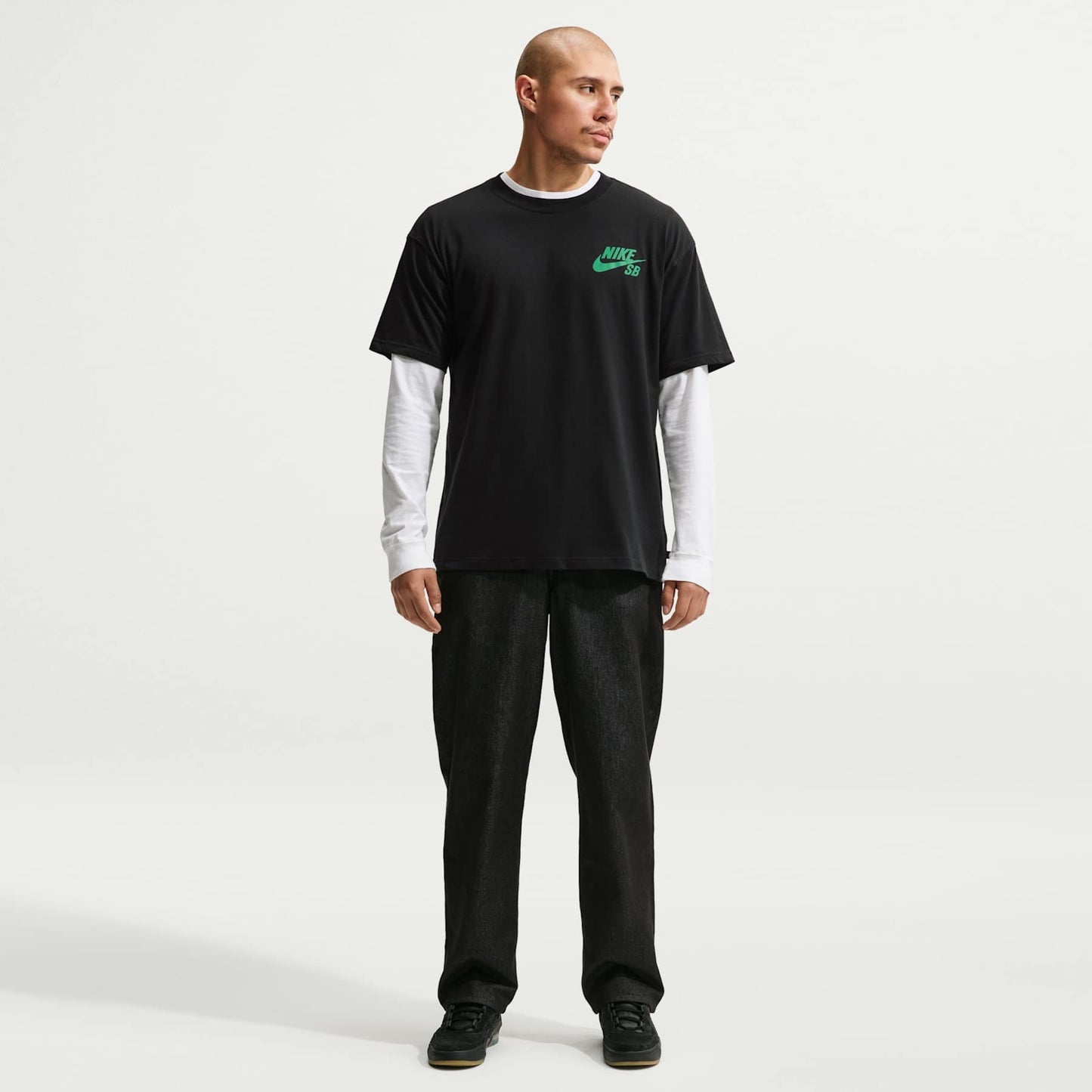 CAMISETA NIKE SB LOGO GREEN BLACK