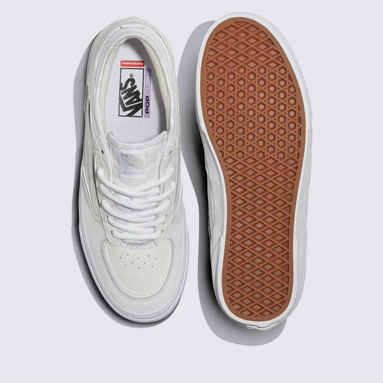 TÊNIS VANS SKATE ROWLEY LEATHER WHITE