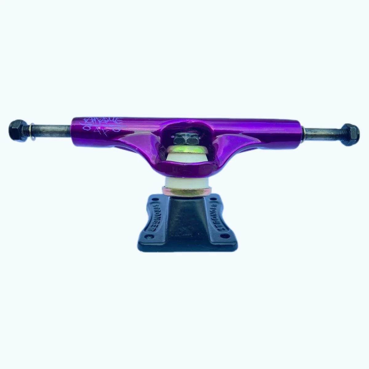 TRUCK STRONGER ROXO/PRETO LOGO ARAME 139MM