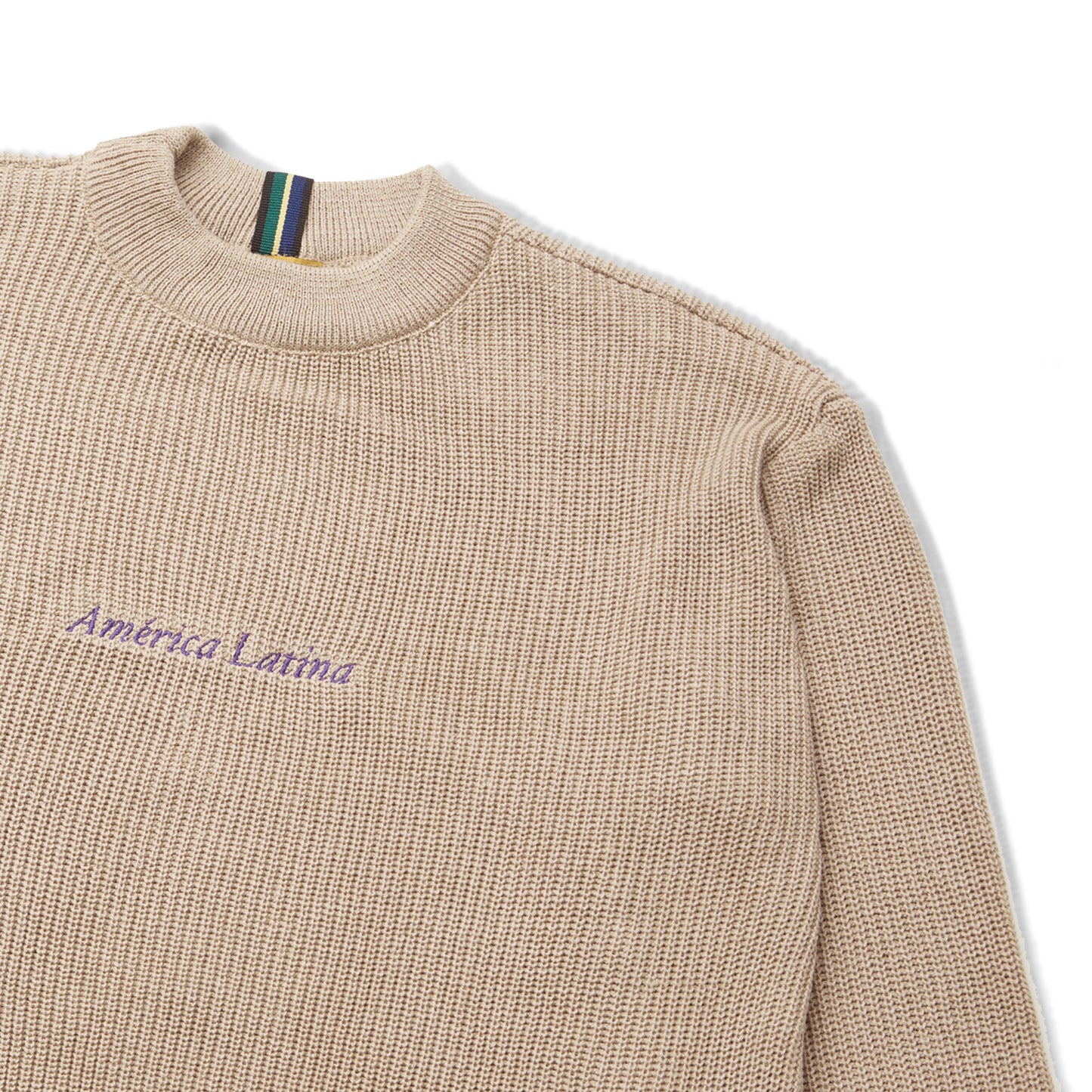 JACQUARD SWEATER CLASS "AMERICA LATINA" CREAM