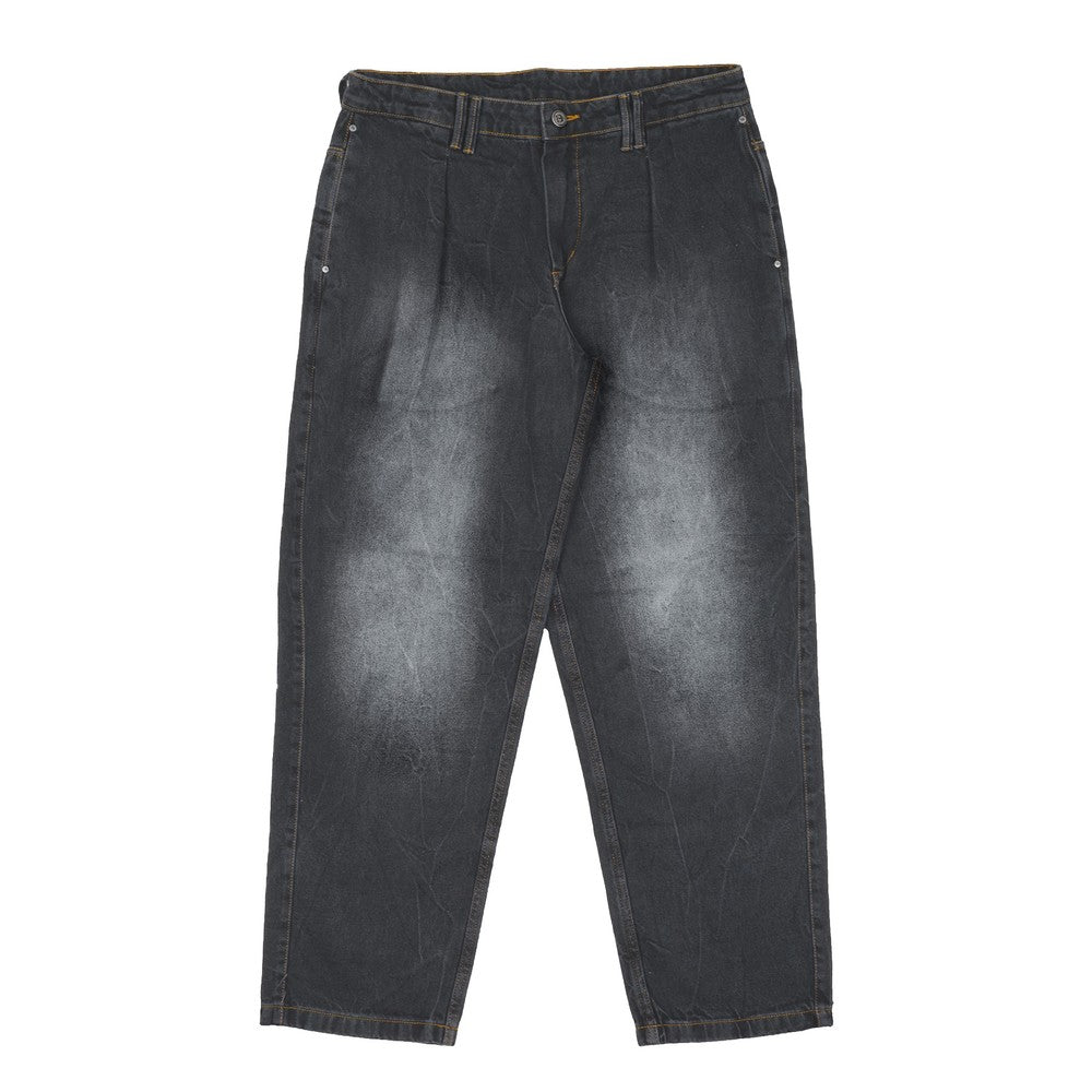 CALÇA BARRA CREW JEANS MARMORIZADA PRETA