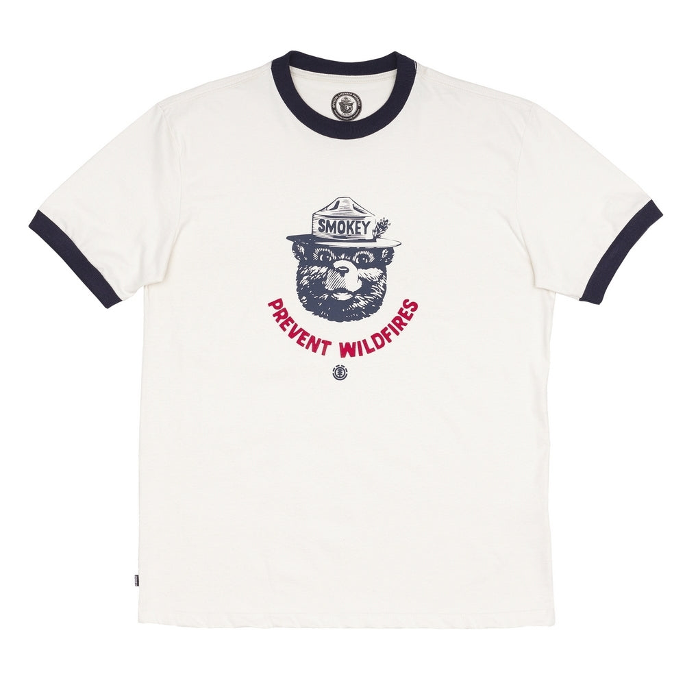 CAMISETA ELEMENT SBXE RINGER OFF WHITE
