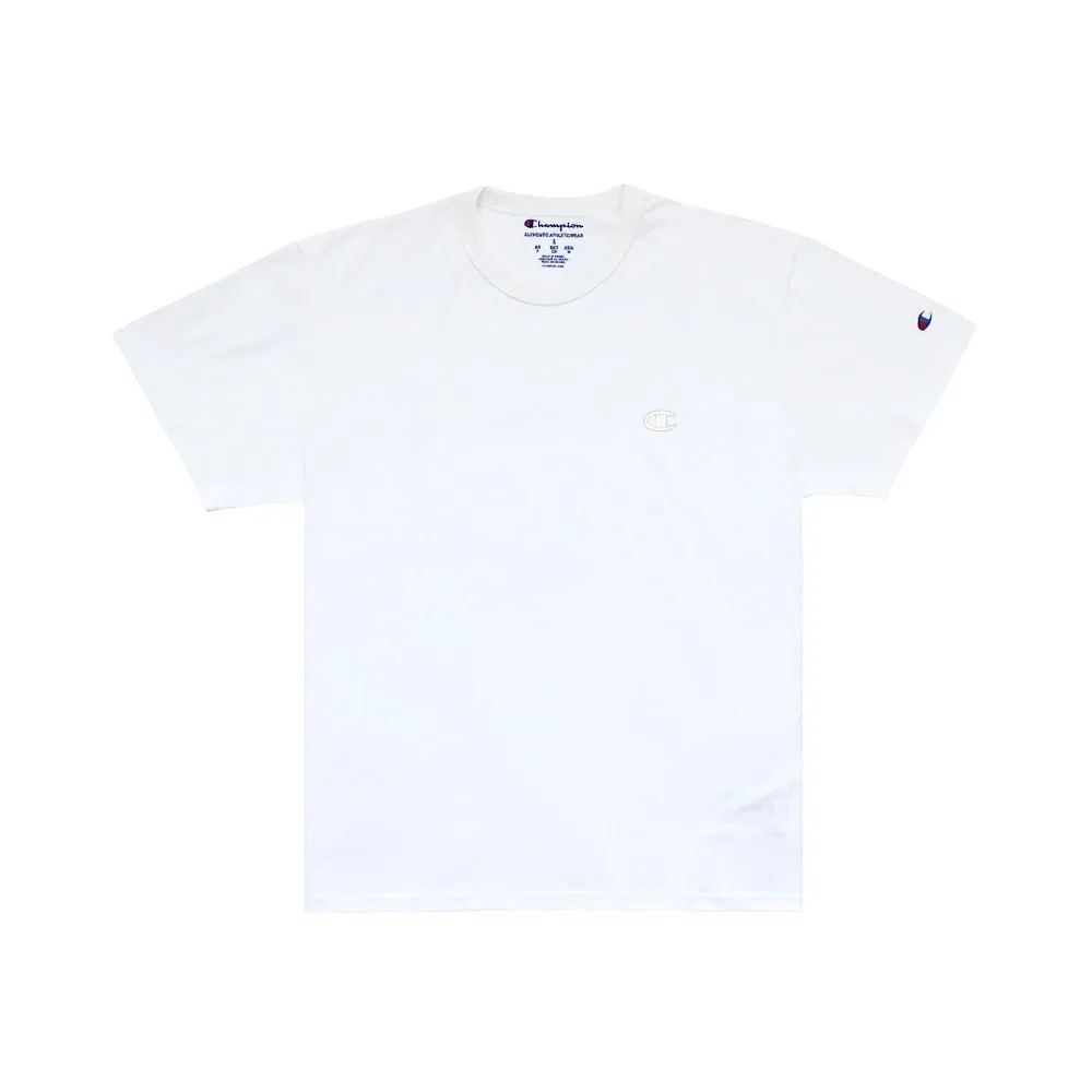 CAMISETA CHAMPION ATH BASIC C EMBROIDERY LOGO TST OFF WHITE