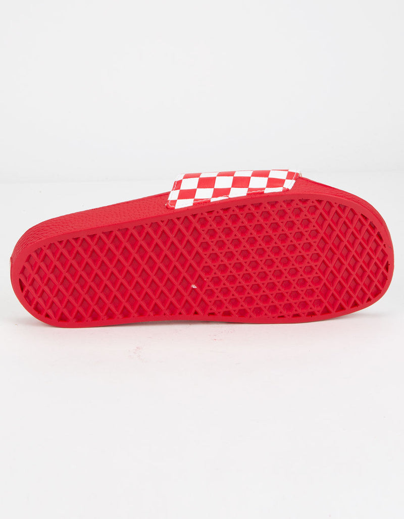 CHINELO VANS SLIDE ON CHECKERBOARD RED