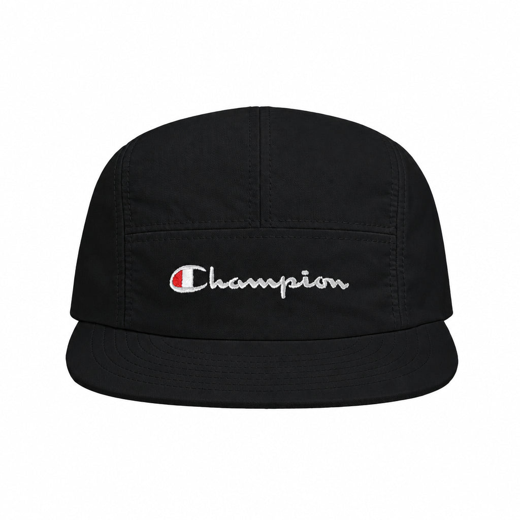 BONÉ CHAMPION 5 PANEL MICRO MINI SCRIPT BLACK