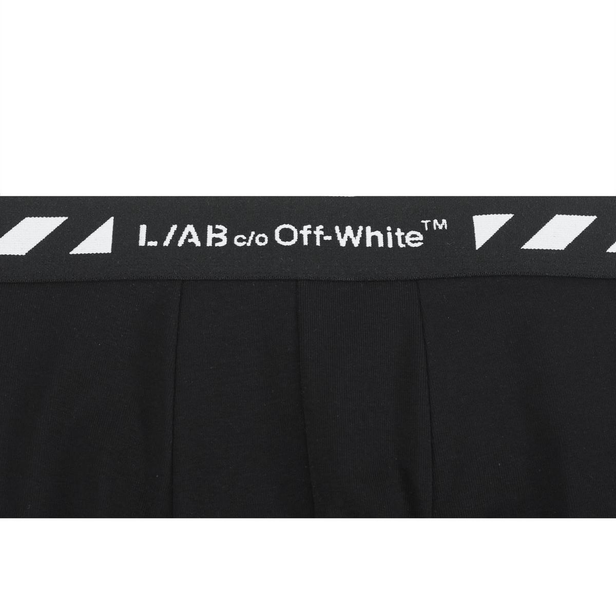 PACK CUECA OFF-WHITE L/AB DIAGS TRUNK 3 POL. BLACK