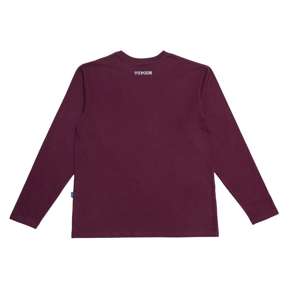 CAMISETA TUPODE UP MANGA LONGA VINHO