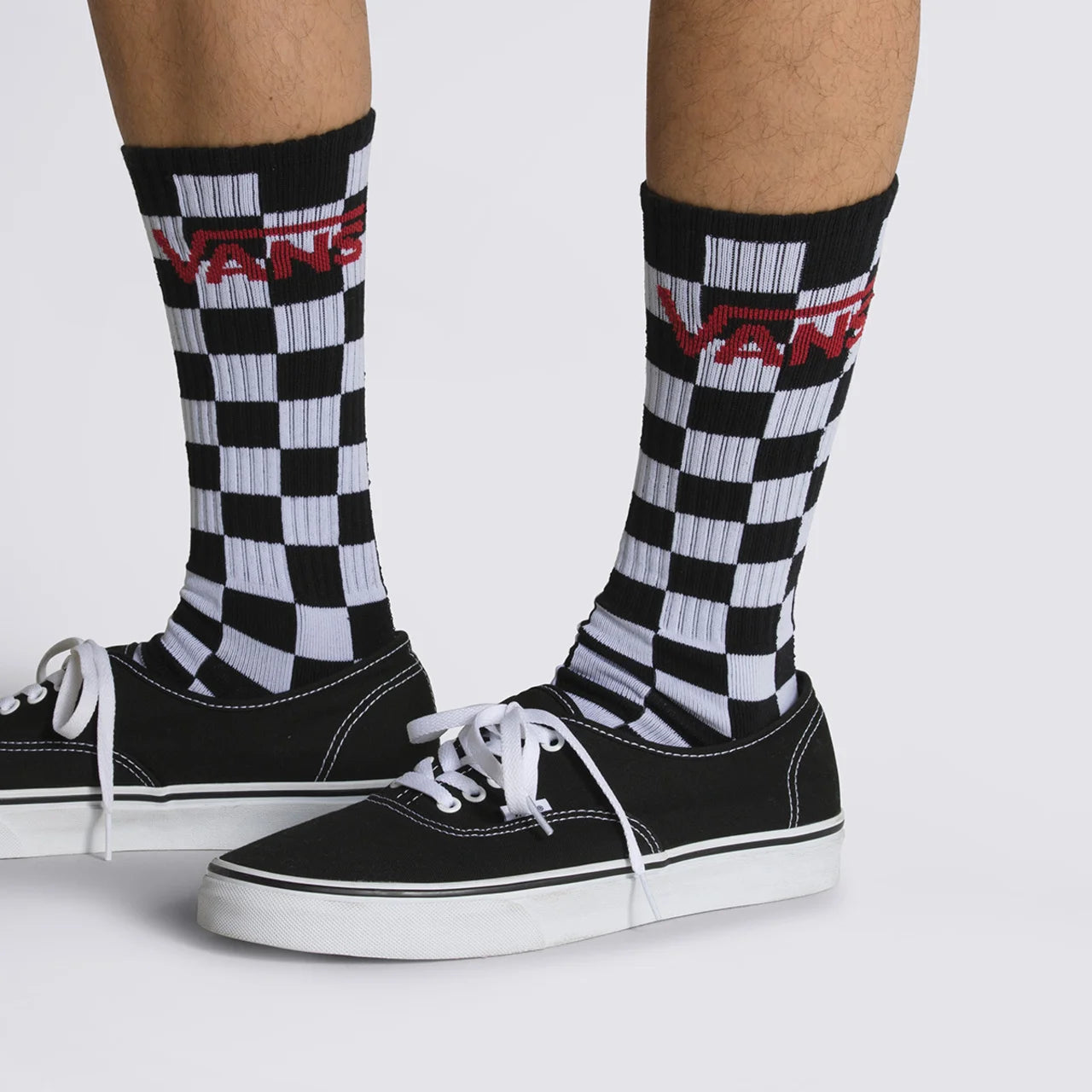 PACK MEIA VANS CLASSIC CREW BLACK CHECKERBOARD