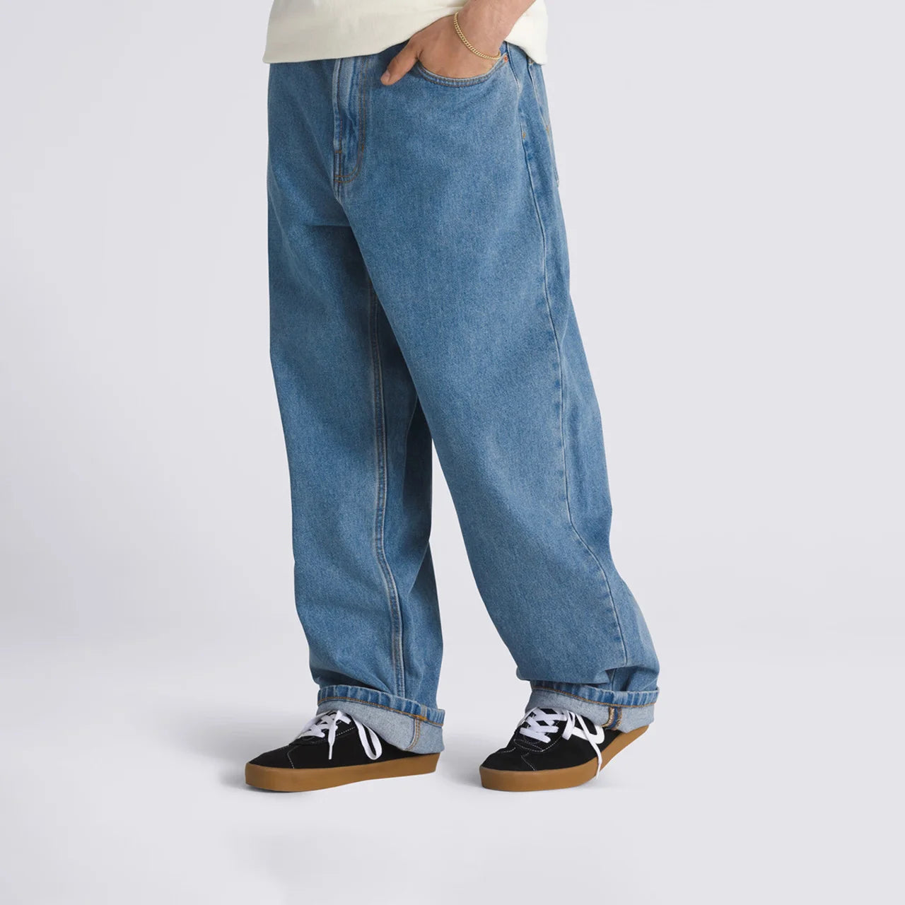 CALÇA VANS CHECK-5 BAGGY DENIM STONE WASH/BLUE