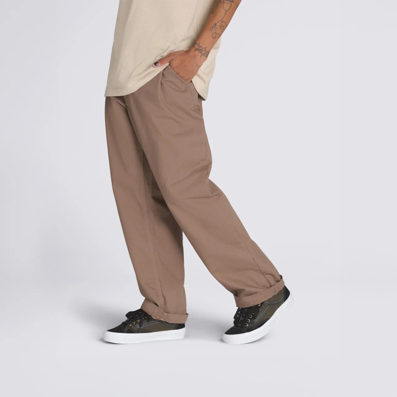 CALÇA VANS SKATE LOOSE PLEATED WALNUT