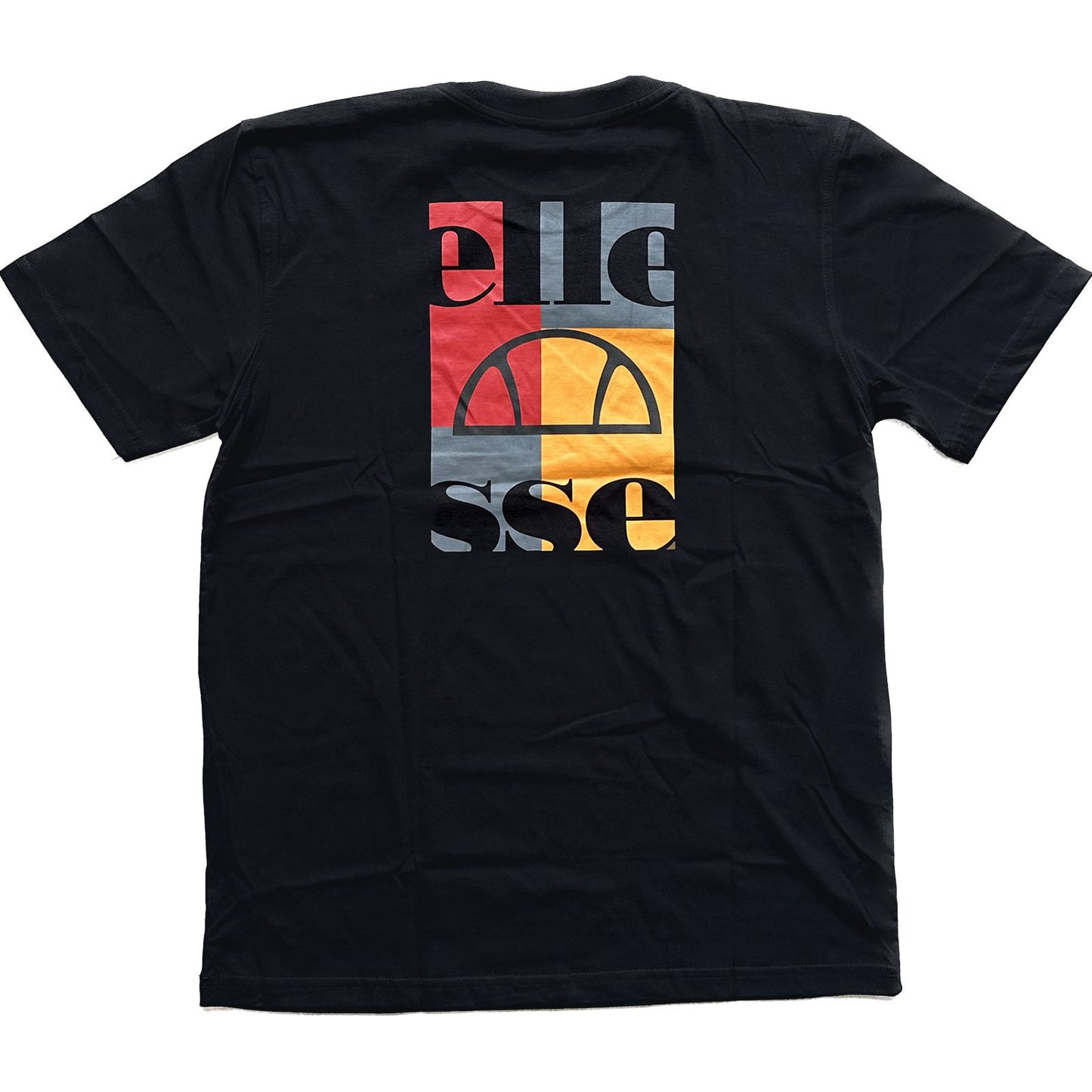 CAMISETA ELLESSE LOGO TRICOLOR PRETO