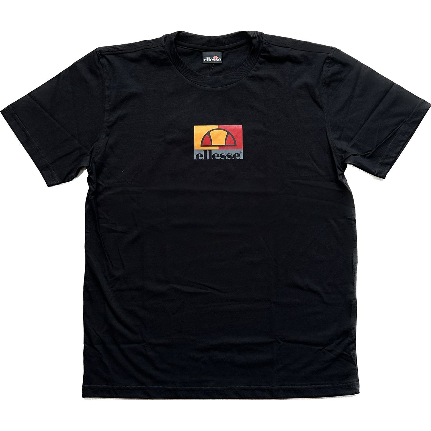 CAMISETA ELLESSE LOGO TRICOLOR PRETO