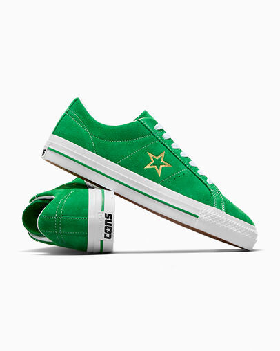 TENIS CONVERSE ONE STAR PRO GREEN/WHITE/GOLD