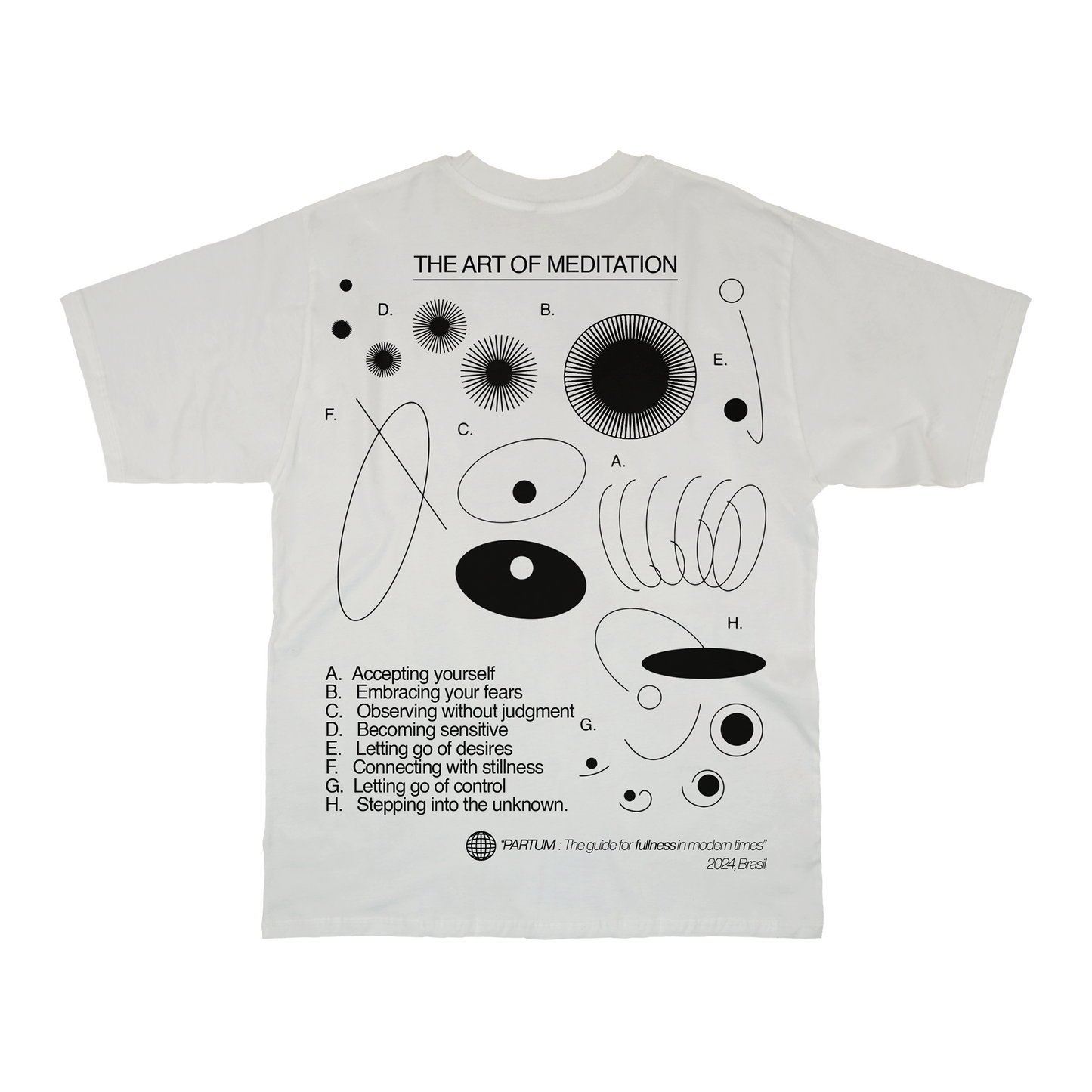 CAMISETA PARTUM THE ART OF MEDITATION OFF WHITE