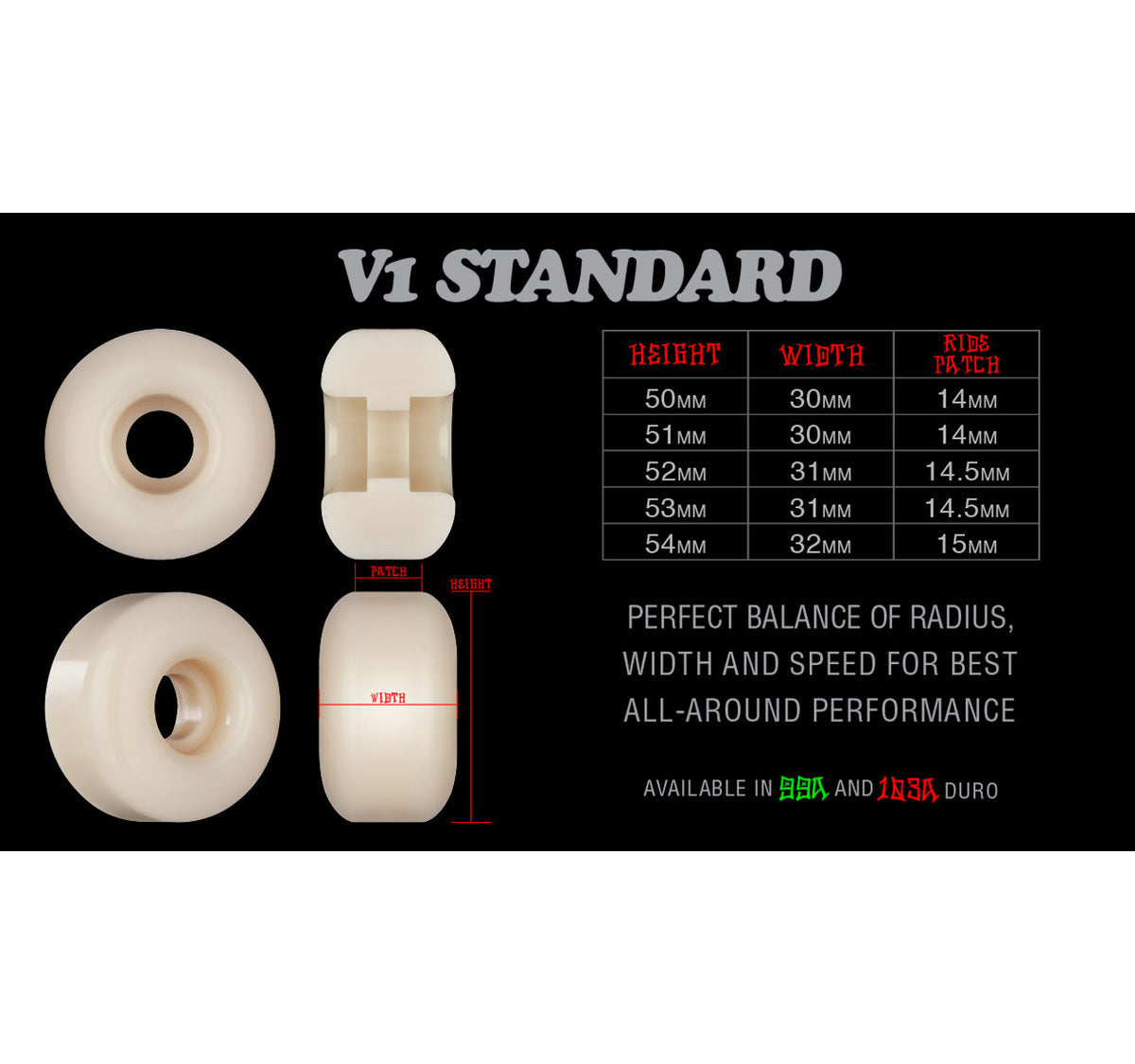 RODA BONES STF STANDARD V1 99A 52MM