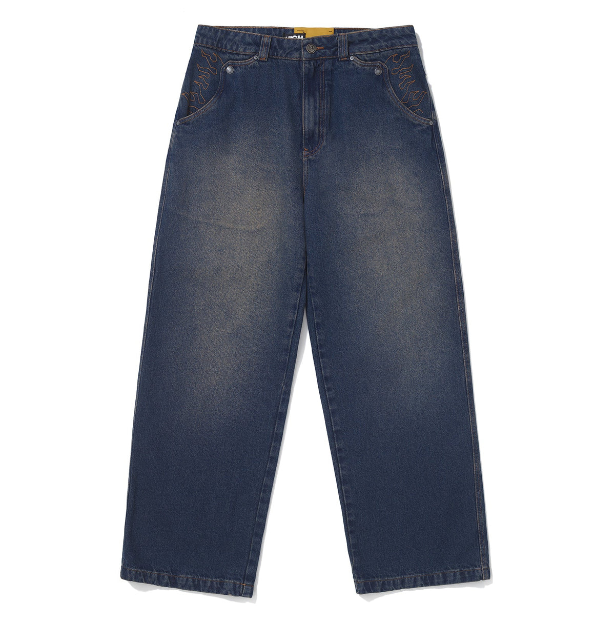 CALÇA HIGH X BARRA JEANS DESCONSTRUIDA AZUL - foto 2