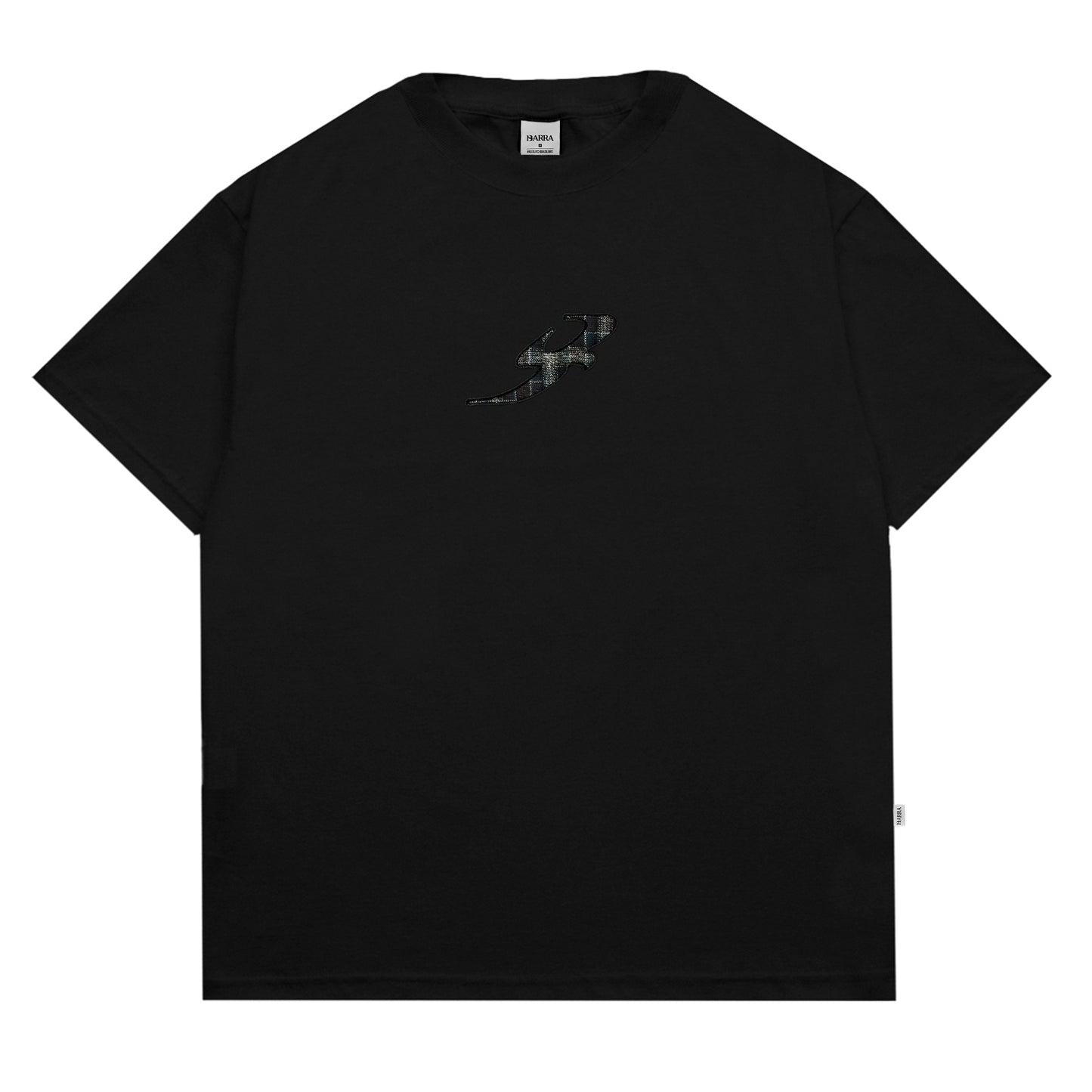 CAMISETA BARRA CREW B GARÇA PRETA