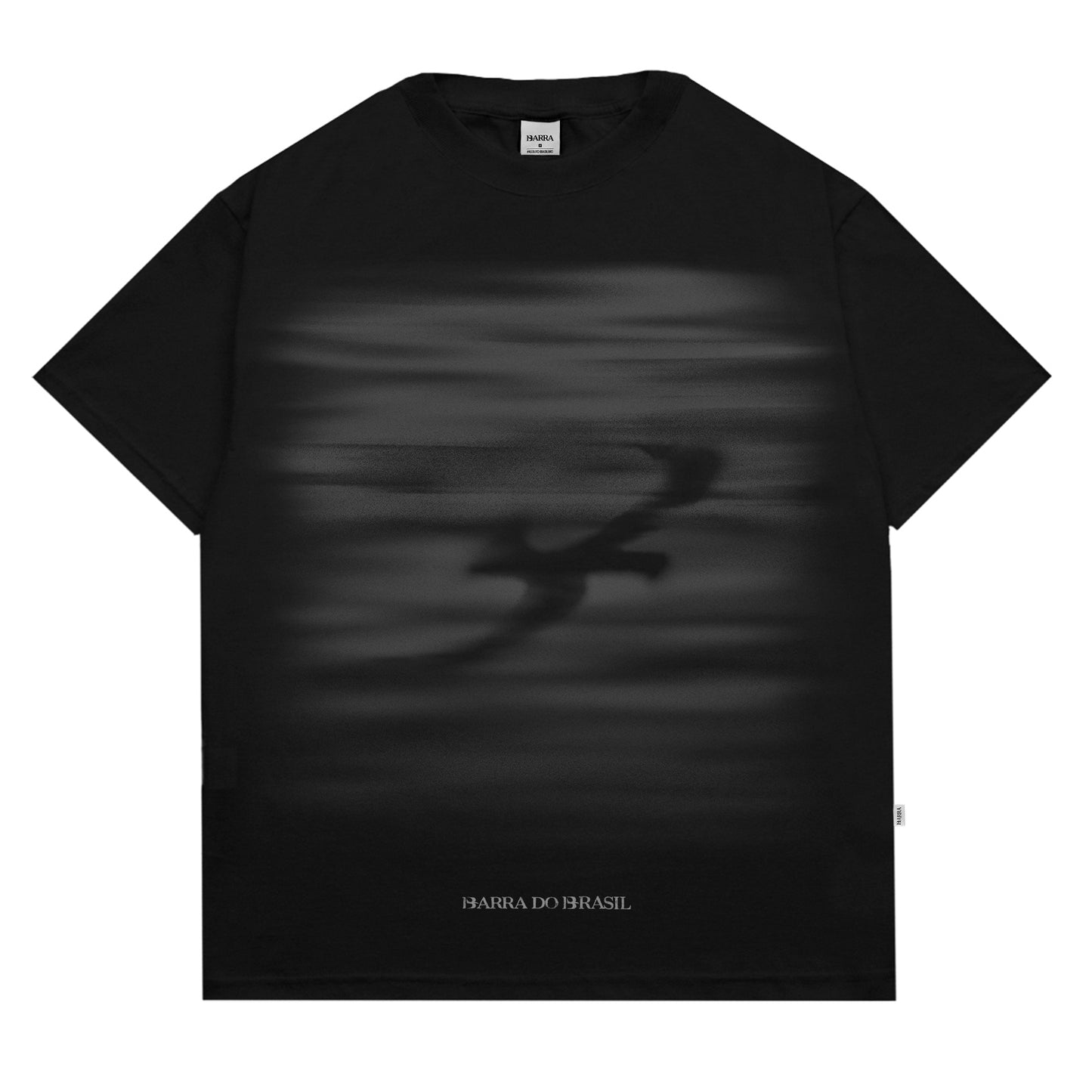 CAMISETA BARRA CREW LUMINOSO PRETA
