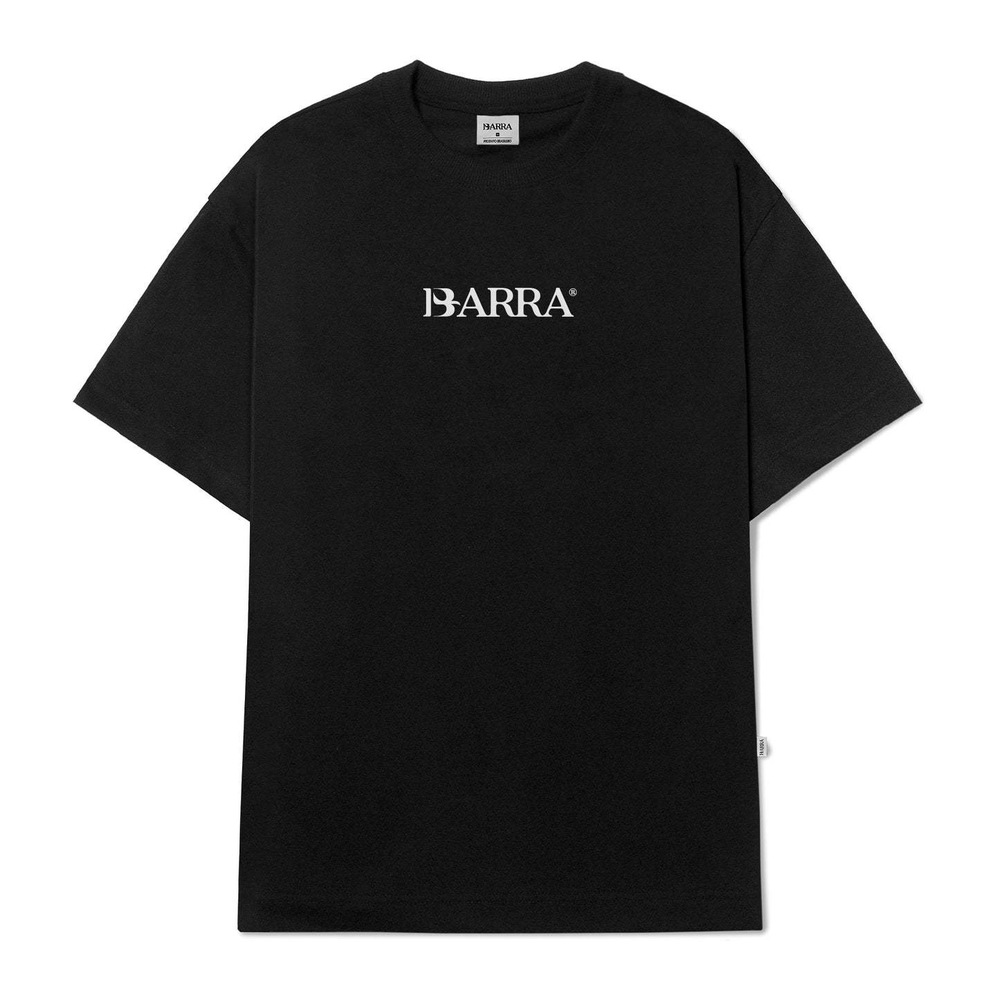 CAMISETA BARRA CREW LOGO PRETA