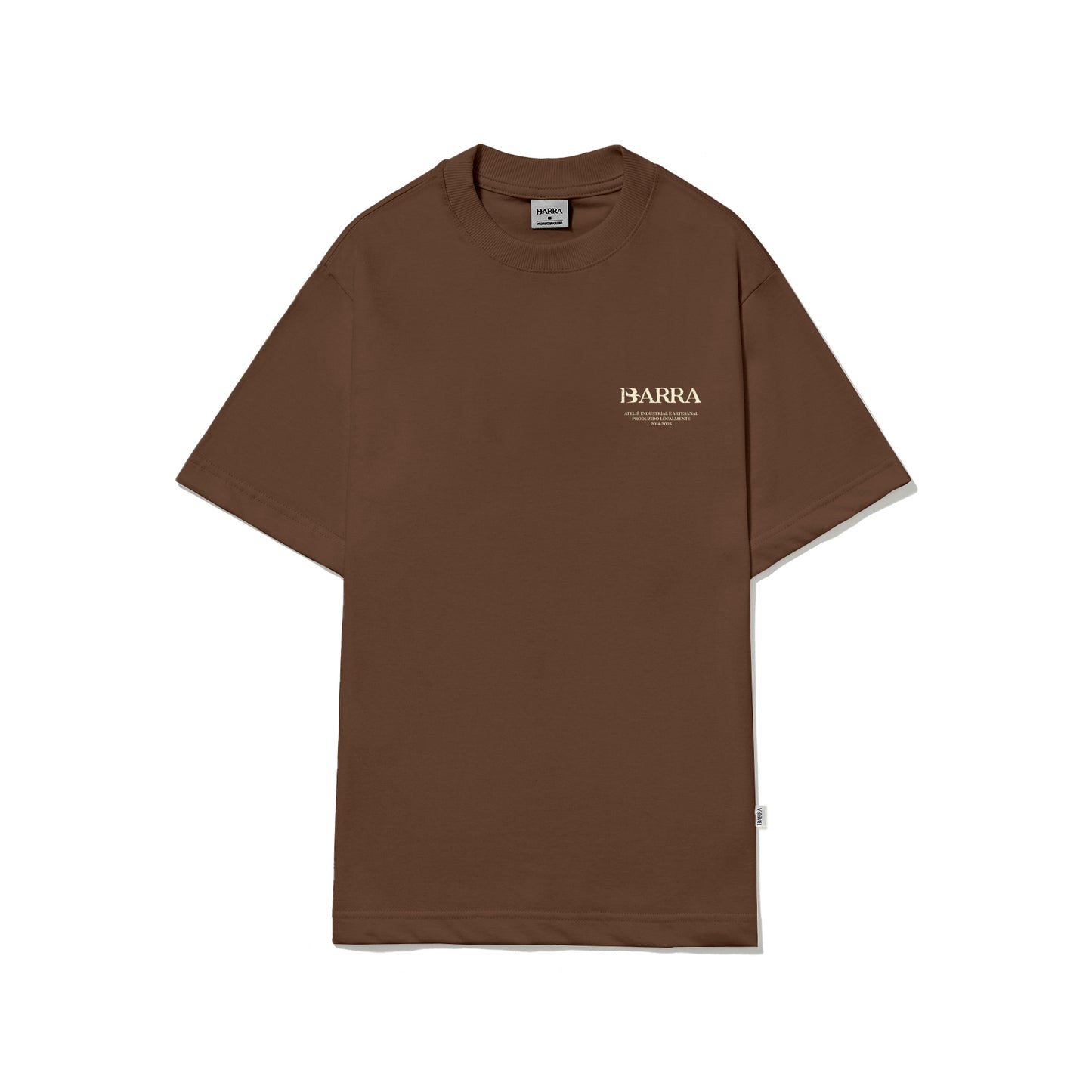 CAMISETA BARRA CREW RAIZES INSTITUCIONAL MARROM