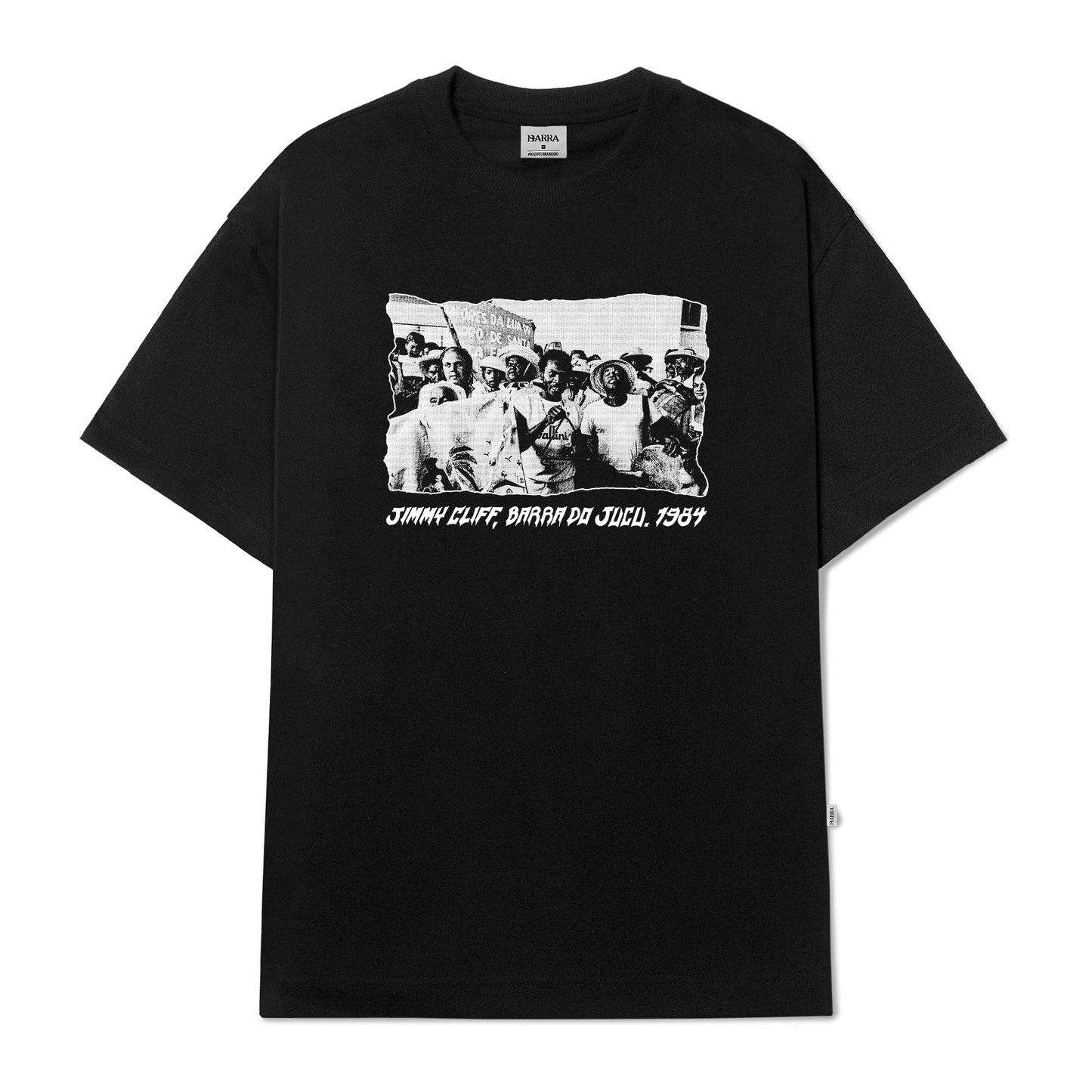 CAMISETA BARRA CREW X JAMAICA PRETA
