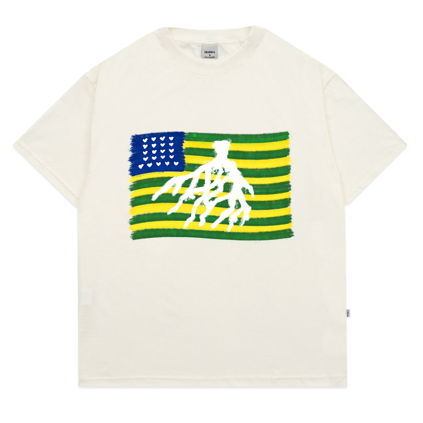 CAMISETA BARRA CREW ESTADOS UNIDOS DO BRASIL OFF WHITE