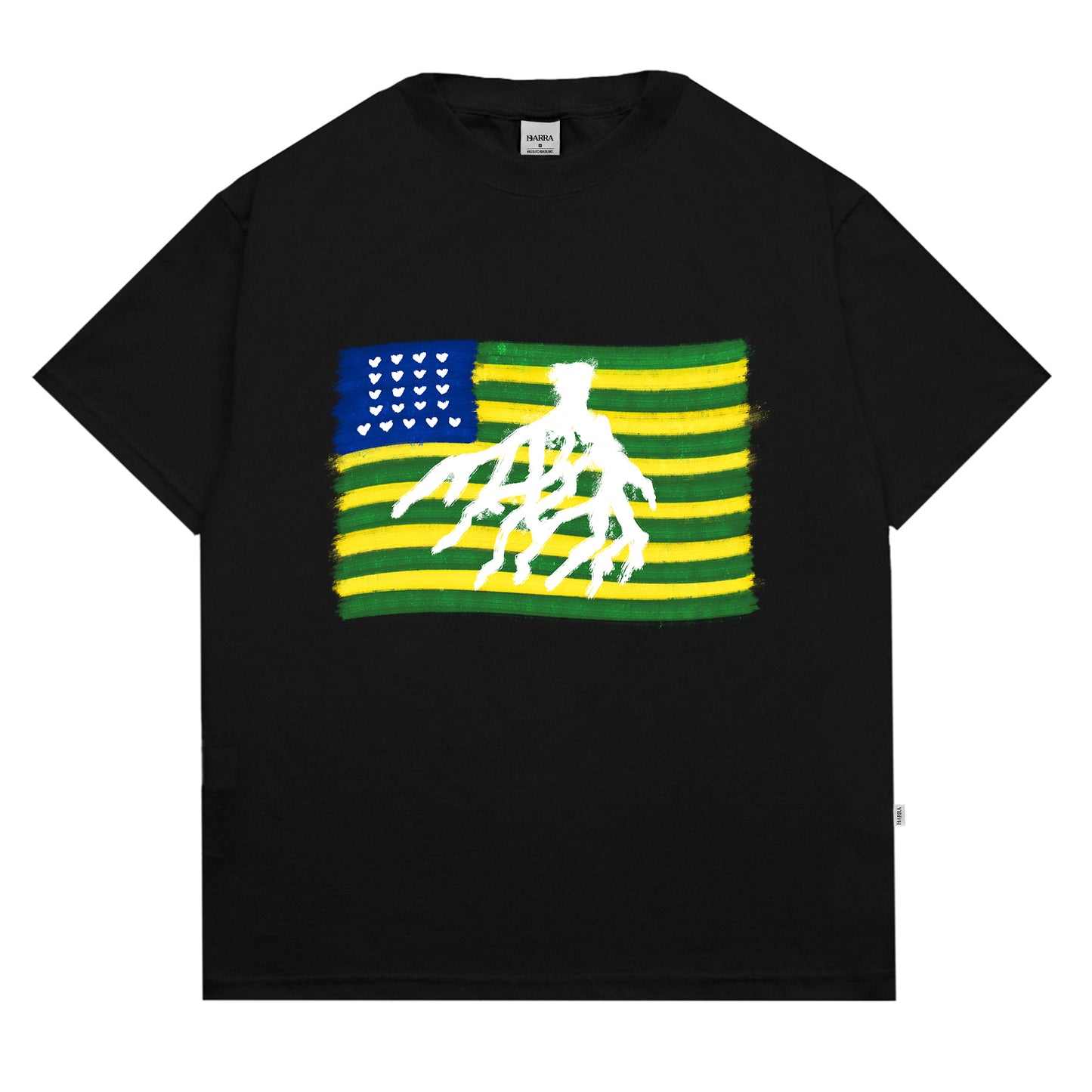 CAMISETA BARRA CREW ESTADOS UNIDOS DO BRASIL PRETA