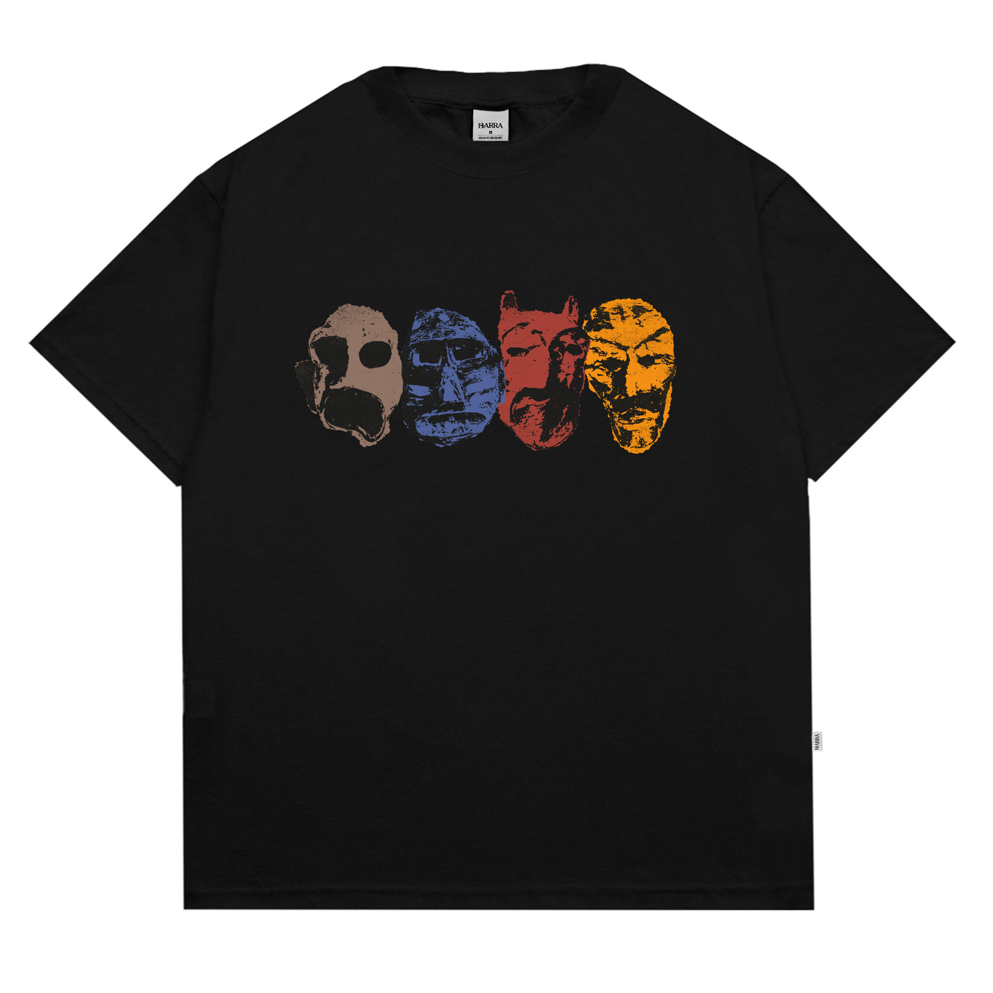 CAMISETA BARRA CREW MASCARADOS PRETA