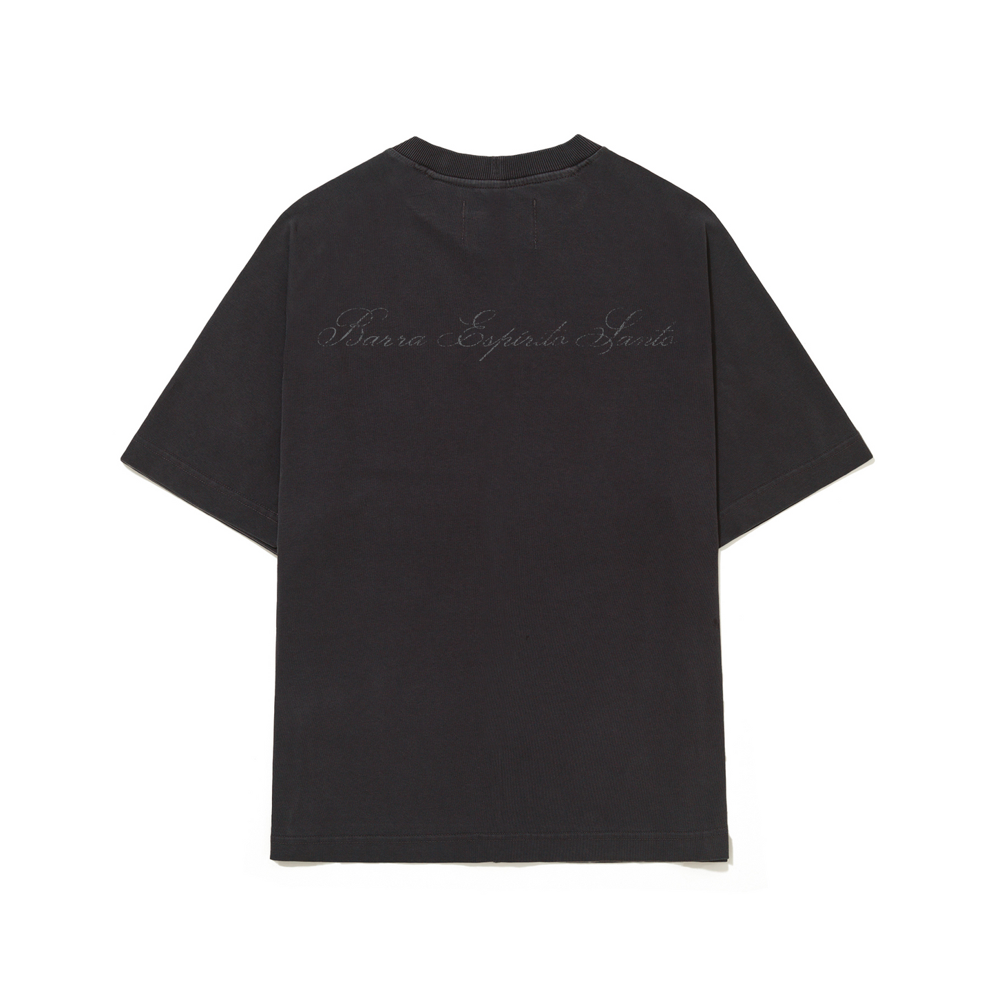 CAMISETA BARRA CREW AHLMA PRETA ESTONADA