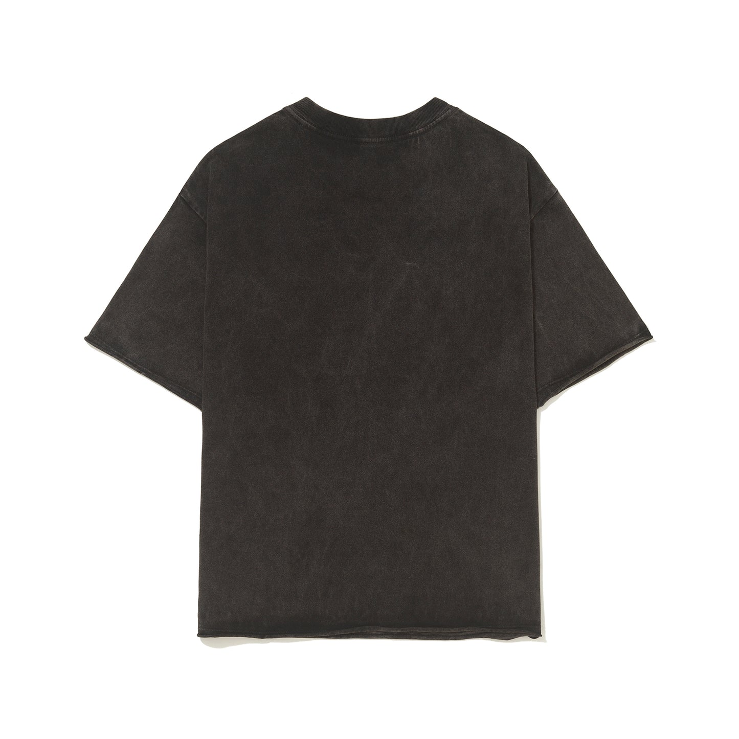 CAMISETA BARRA CREW DESCONSTRUIDA PRETA ESTONADA