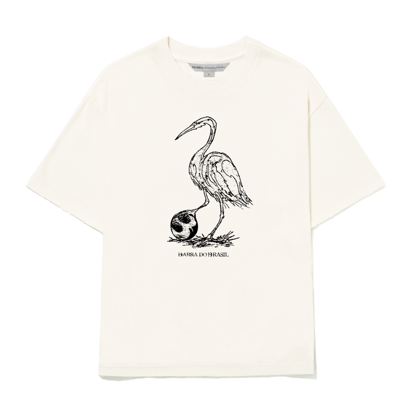 CAMISETA BARRA CREW NATIVA OFF WHITE