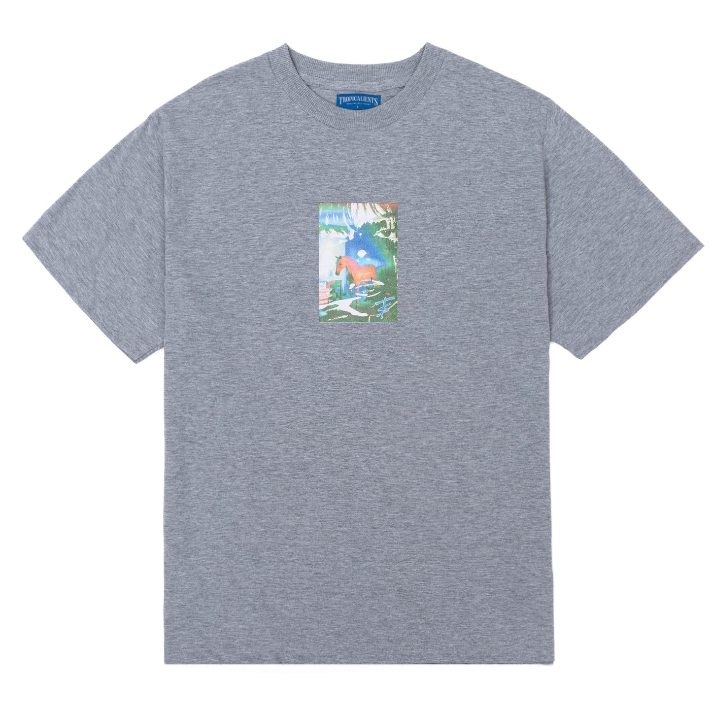 CAMISETA TROPICALIENTS ACID CINZA MESCLA