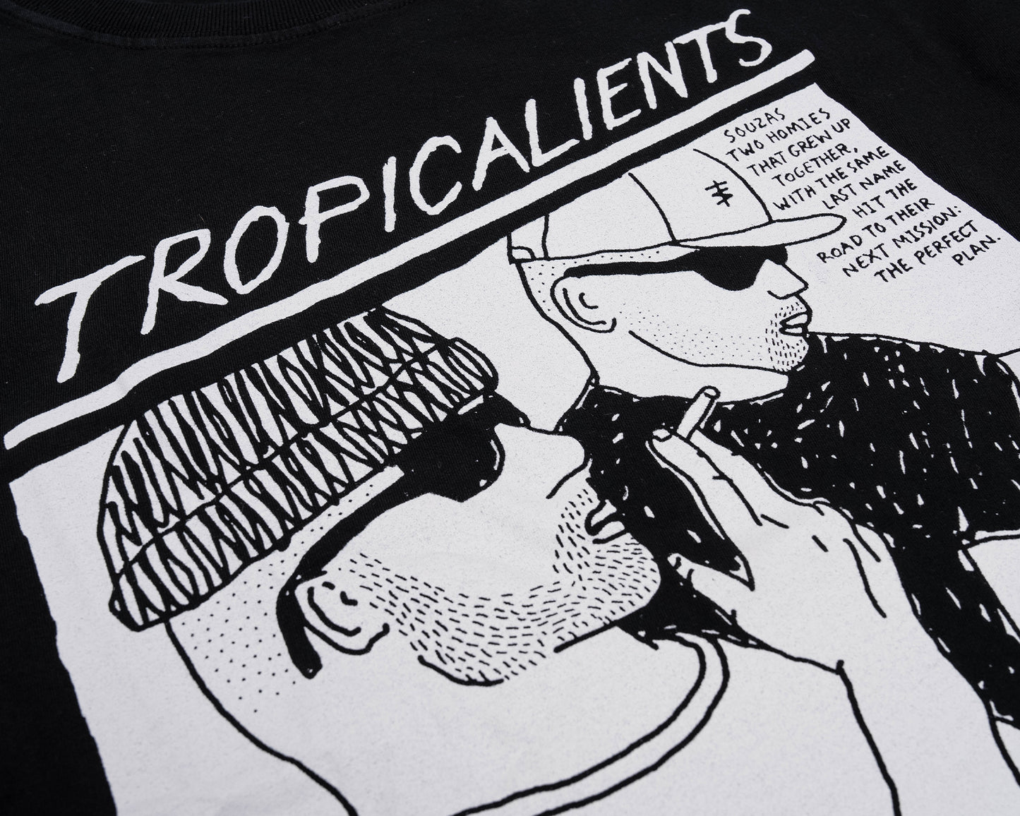 CAMISETA TROPICALIENTS PERFECT PLAN PRETA