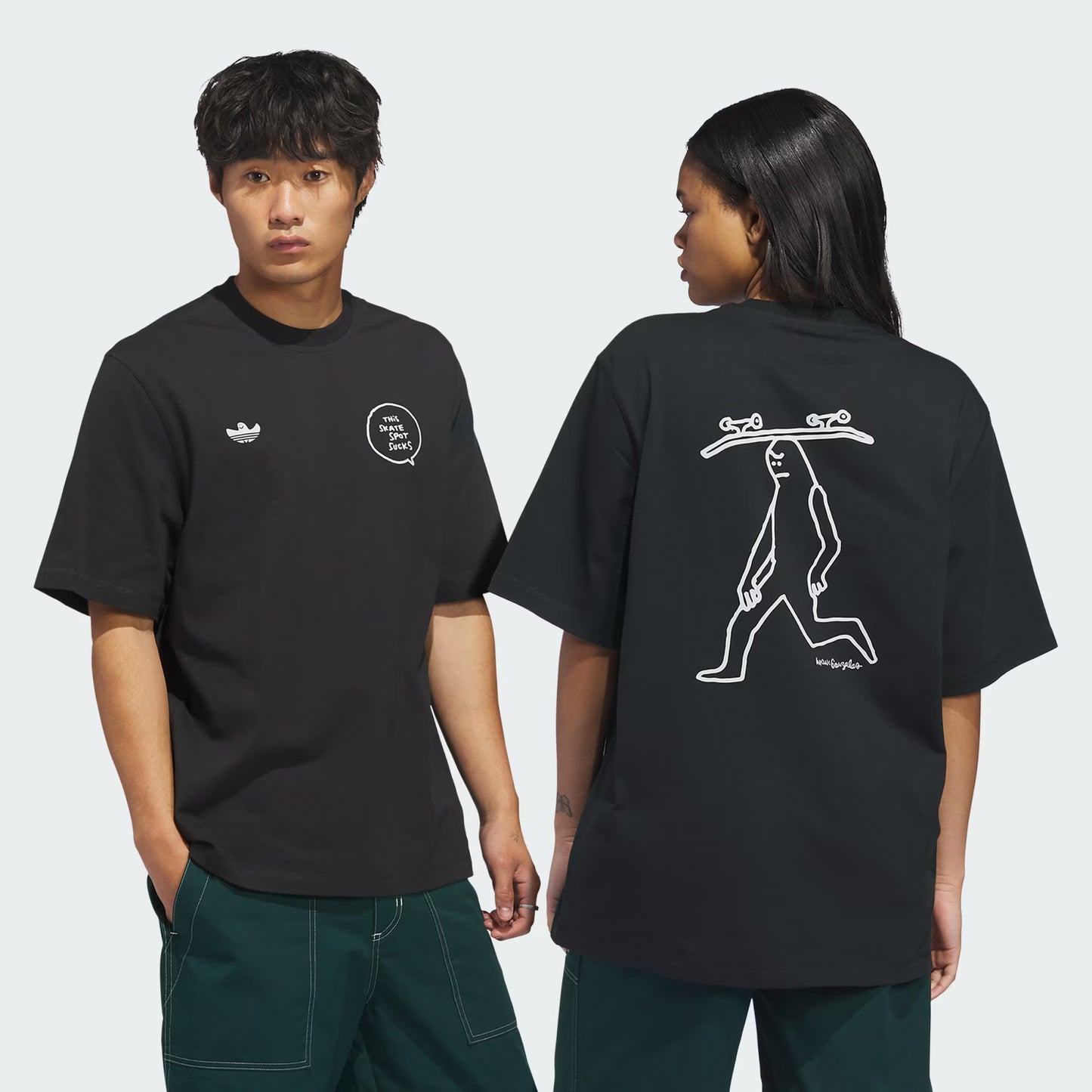 CAMISETA ADIDAS GONZ SKATE SPOT BLACK