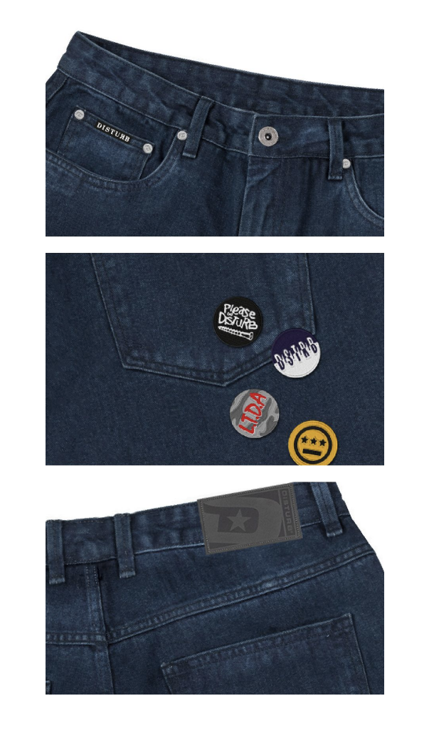 BERMUDA JEANS DISTURB PINS BLUE