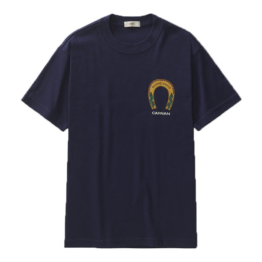 CAMISETA CARNAN HORSES PAINTING HEAVY NAVY