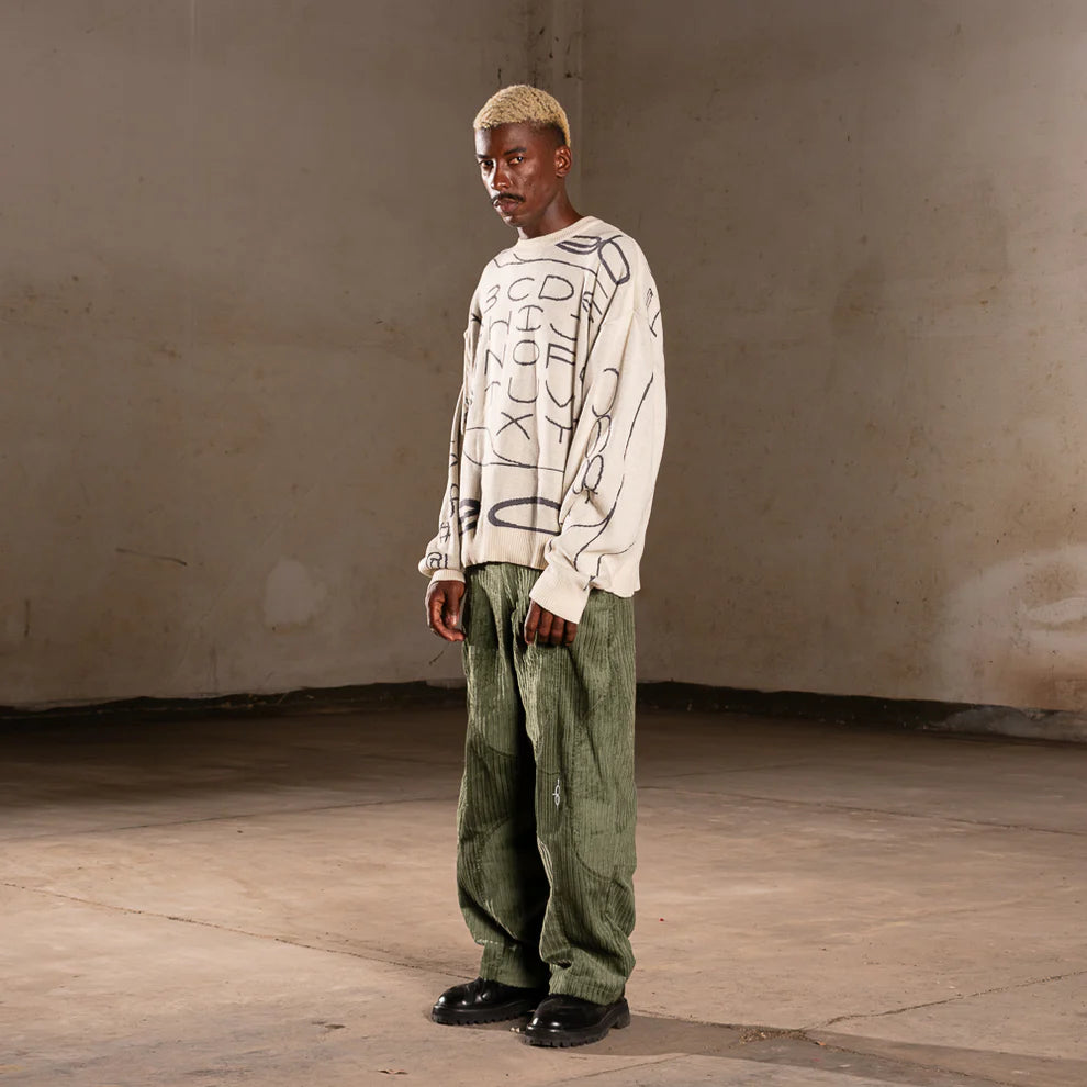 SWEATER ELO EM COMUM TRICOT FAMILY FONT BEGE