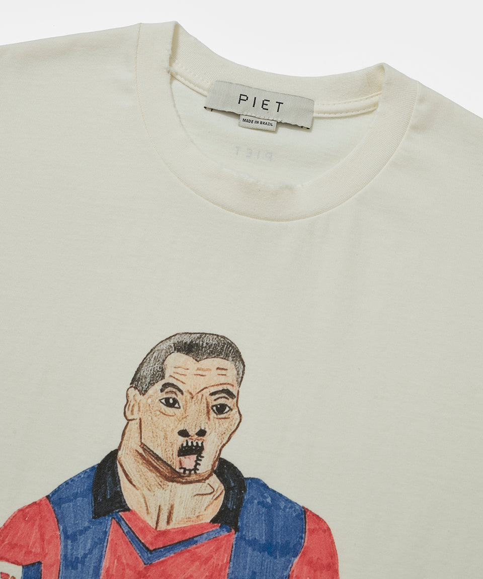 CAMISETA PIET ILLUSTRATED BCN BONE WHITE