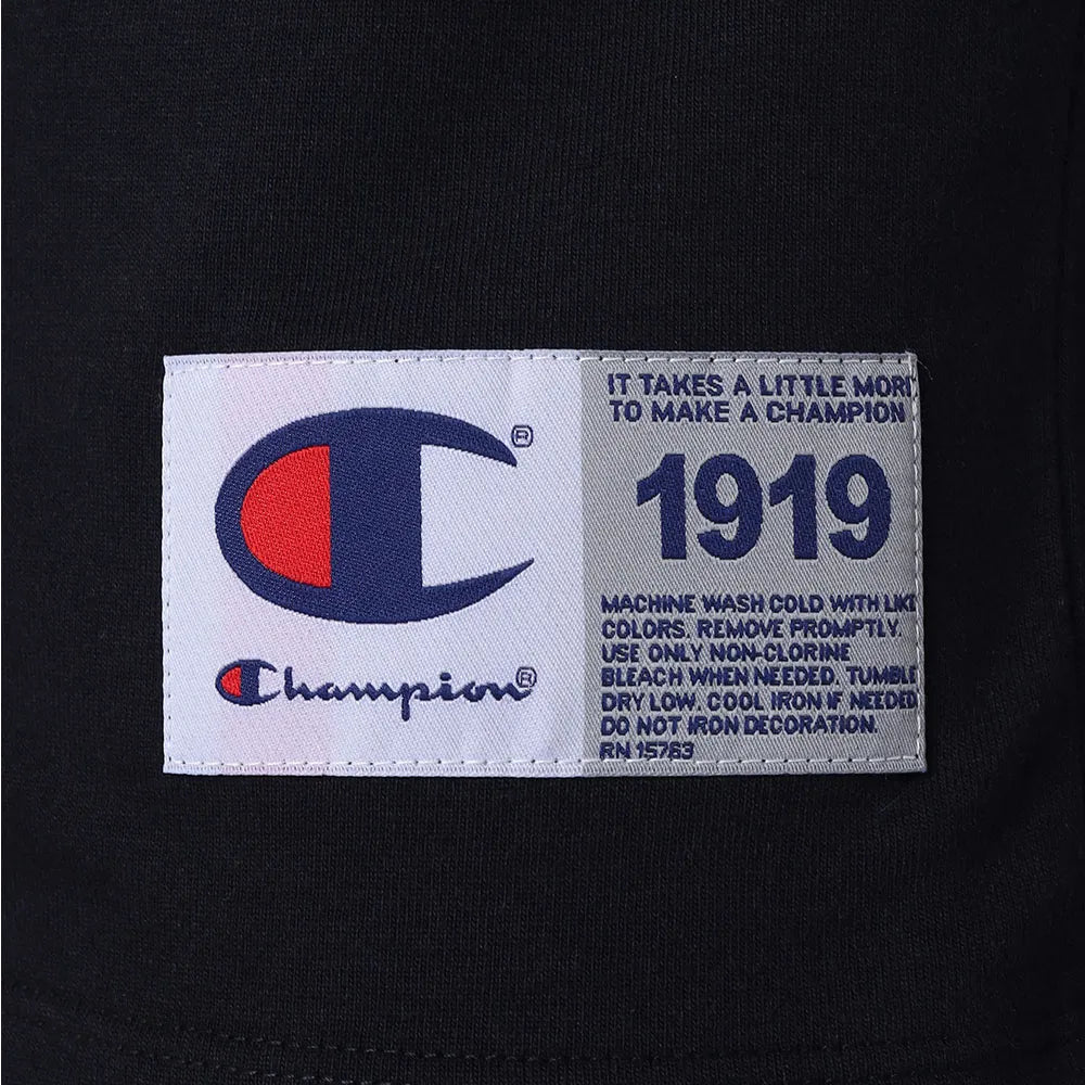 CAMISETA CHAMPION HERITAGE SCRIPT 30 MET BLACK/GRAFITE