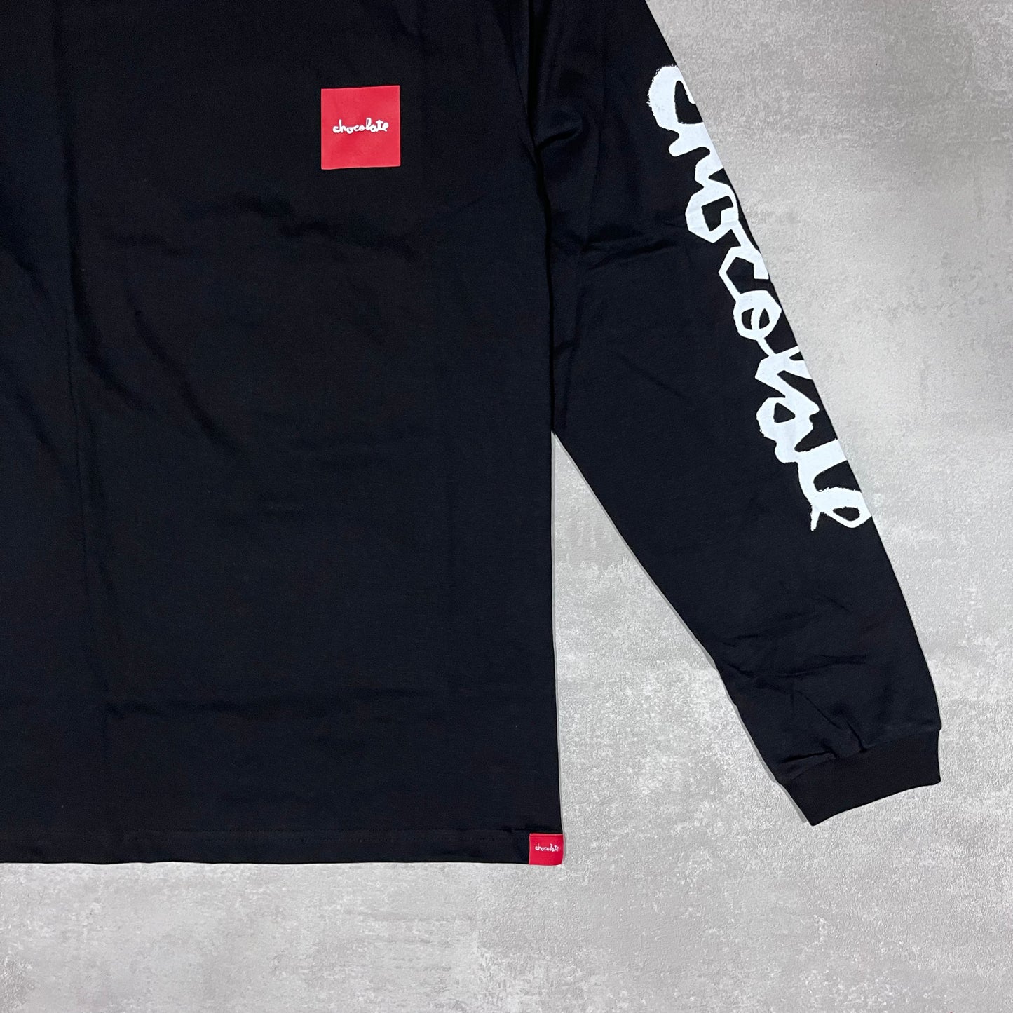 CAMISETA CHOCOLATE LS STENCIL SQUARE PRETO