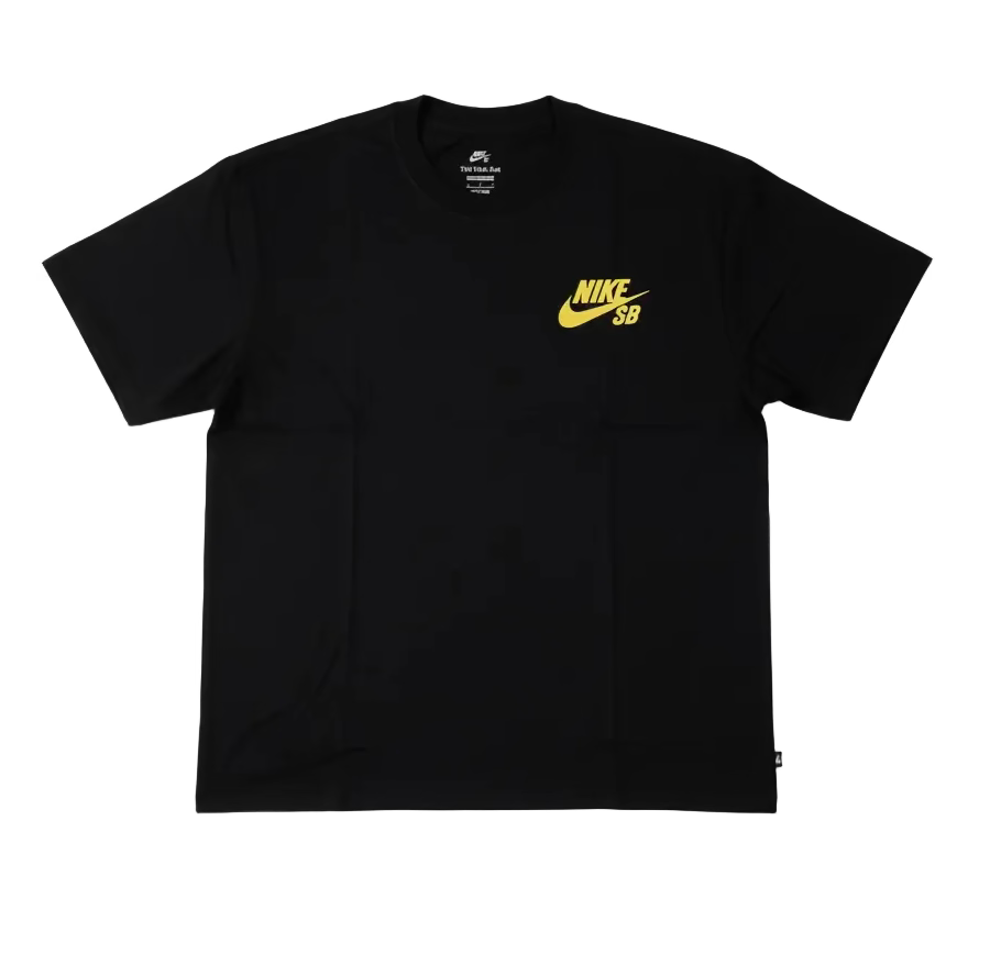 CAMISETA NIKE SB LOGO GOLD BLACK