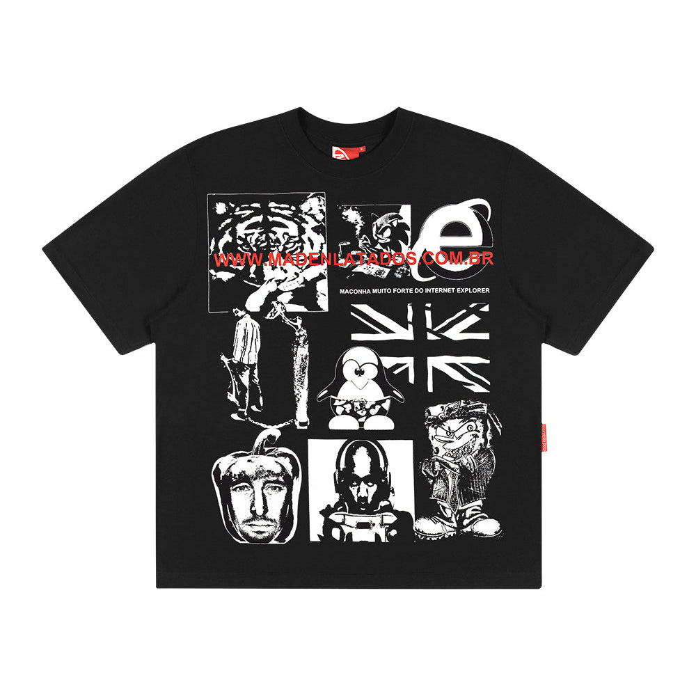 CAMISETA MAD ENALATADOS INTERNET PRETA