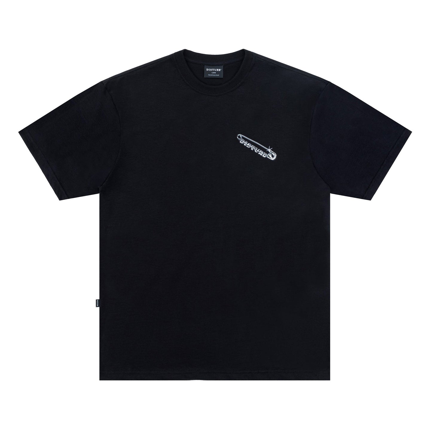 CAMISETA DISTURB SAFETY PIN BLACK