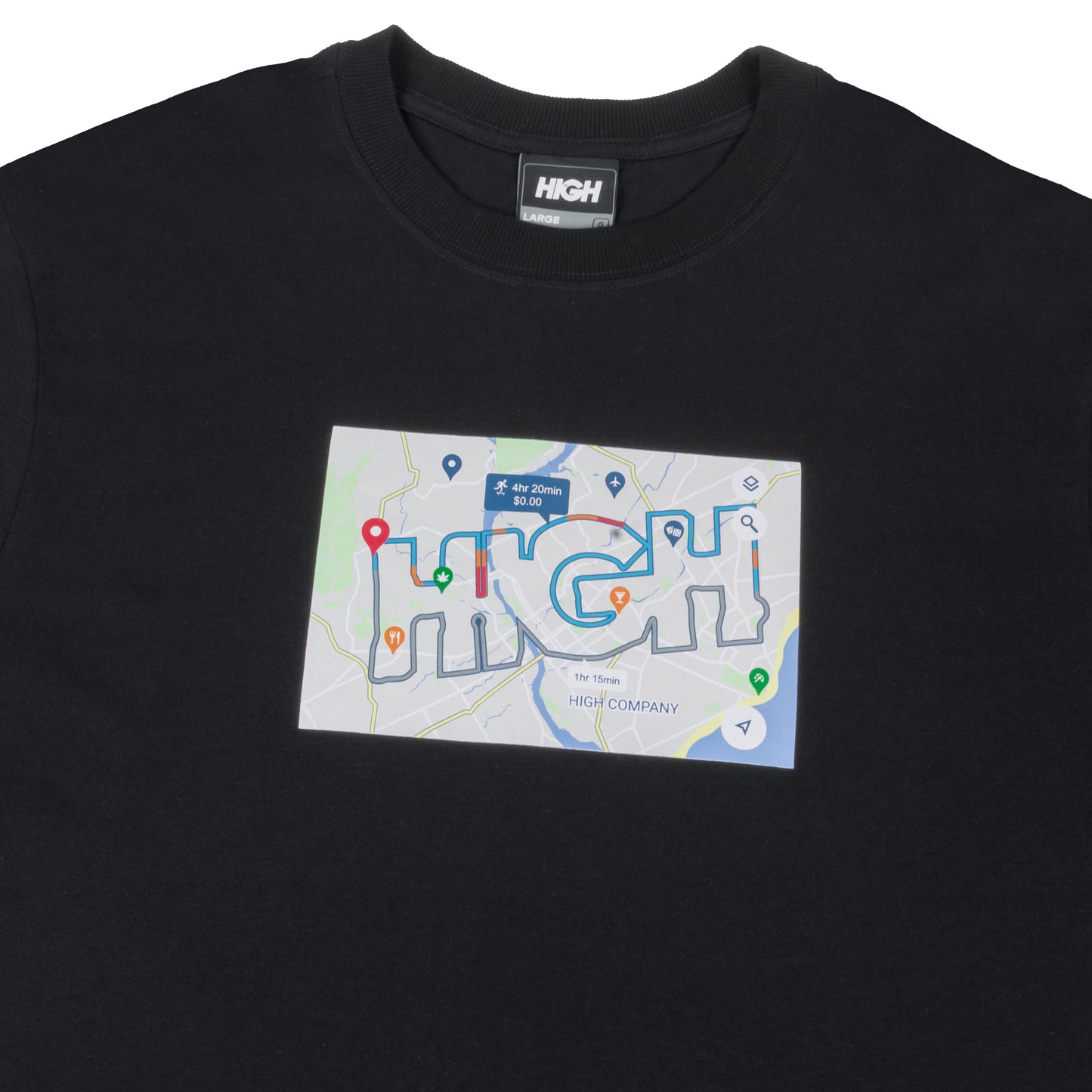 CAMISETA HIGH MAPS BLACK