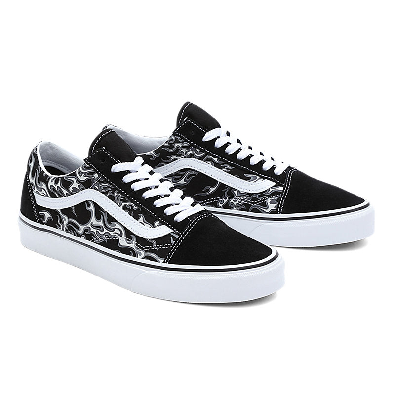 TÊNIS VANS OLD SKOOL FLAME SKULL BLK/WHT