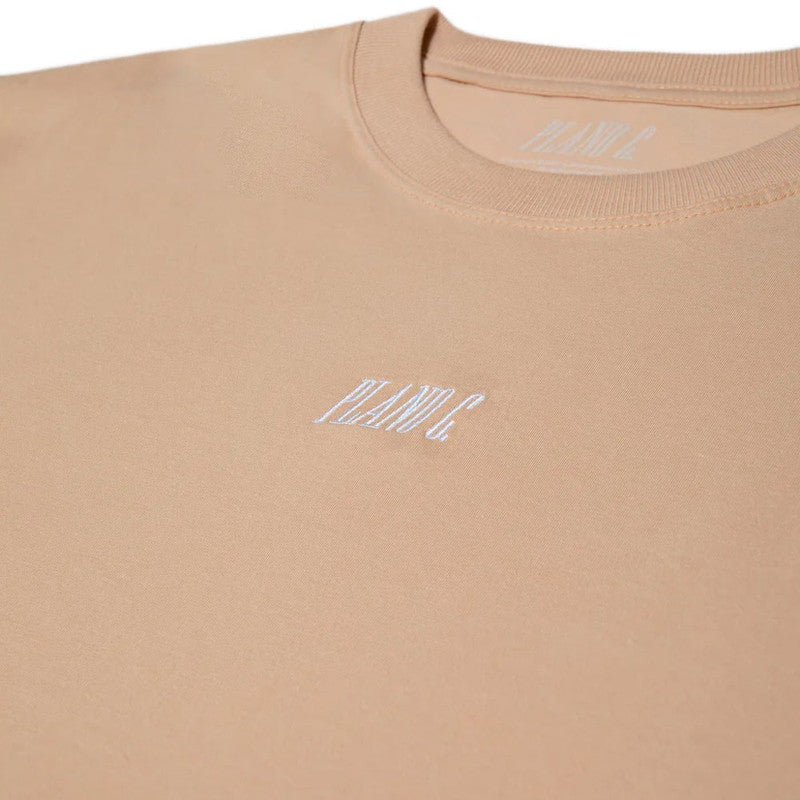 CAMISETA PLANO C LOGO BEGE