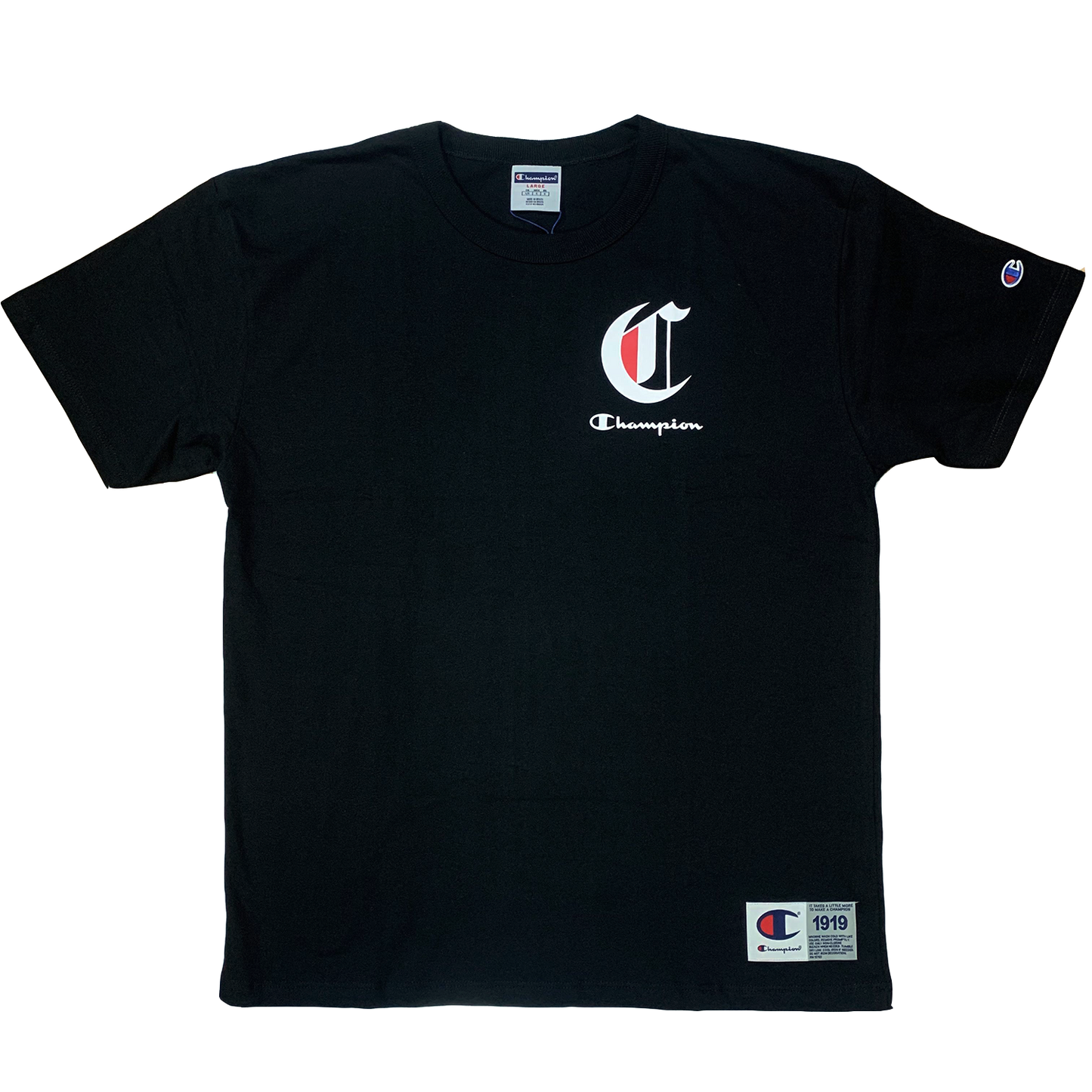 CAMISETA CHAMPION GOTHIC SCRIPT BLACK