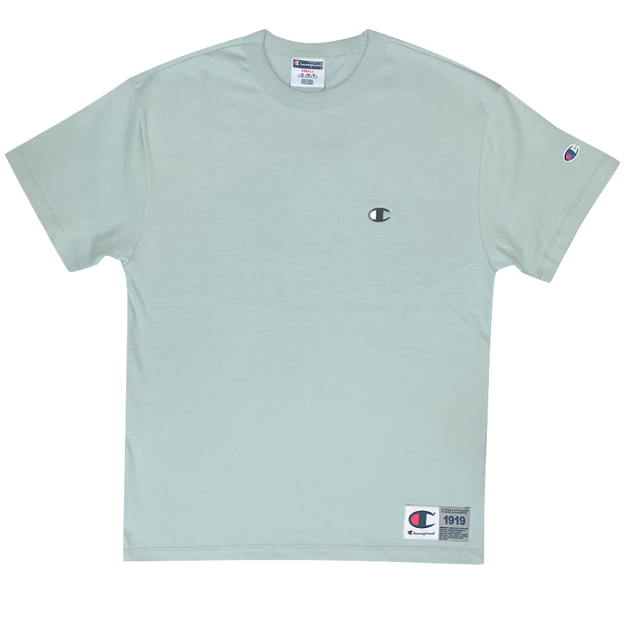 CAMISETA CHAMPION LOGO C EMBROIDER FLEETING GREEN