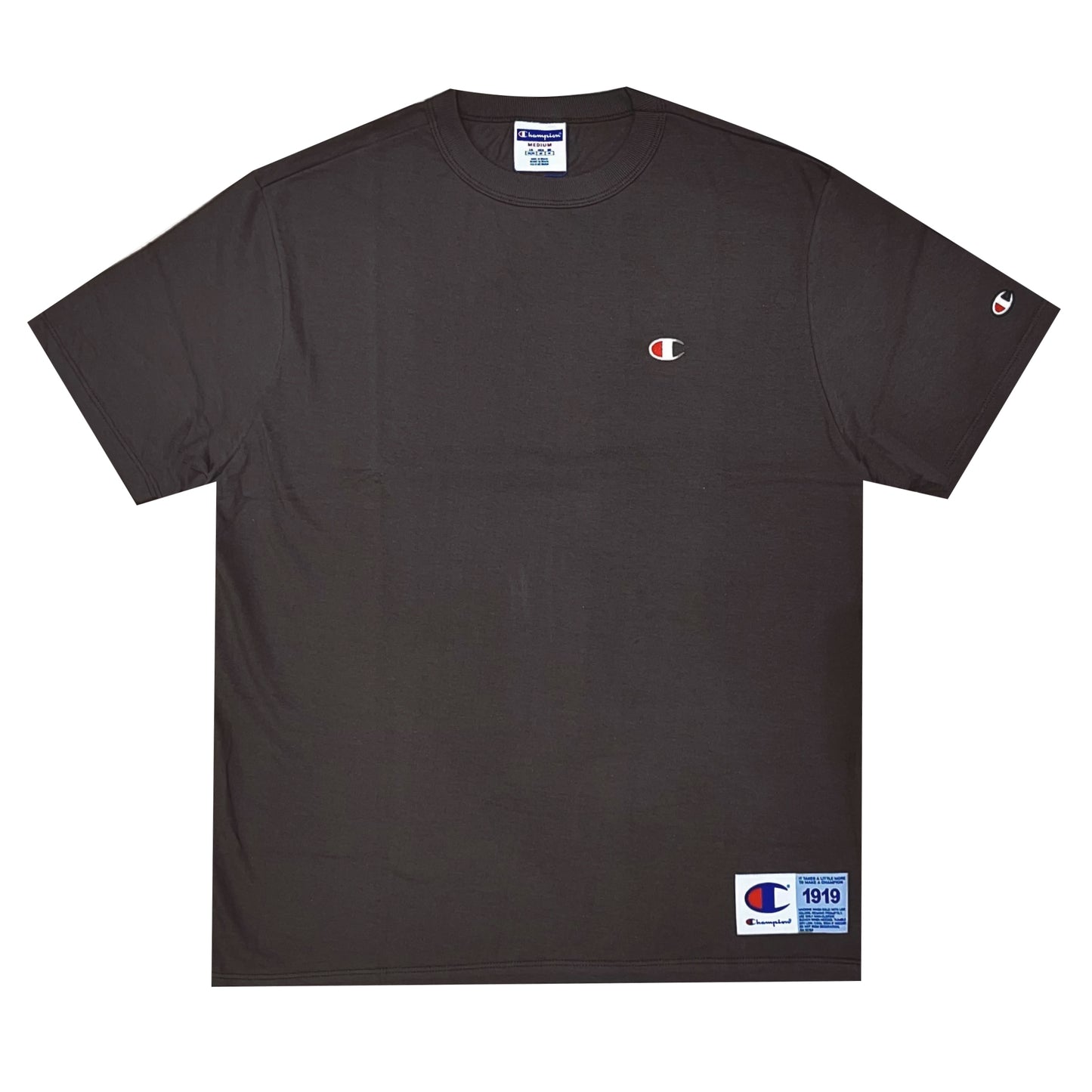 CAMISETA CHAMPION LOGO C EMBROIDERY CHOCOLATE MOUSSE