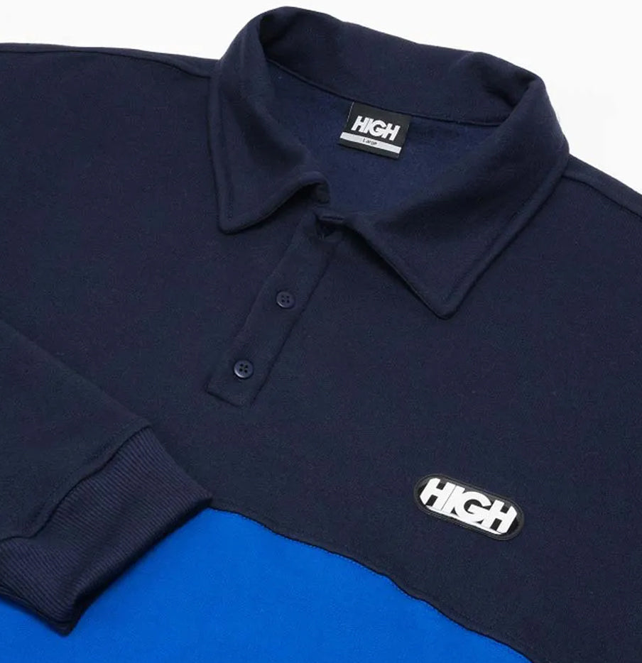 MOLETOM HIGH POLO LOGO NAVY/BLUE